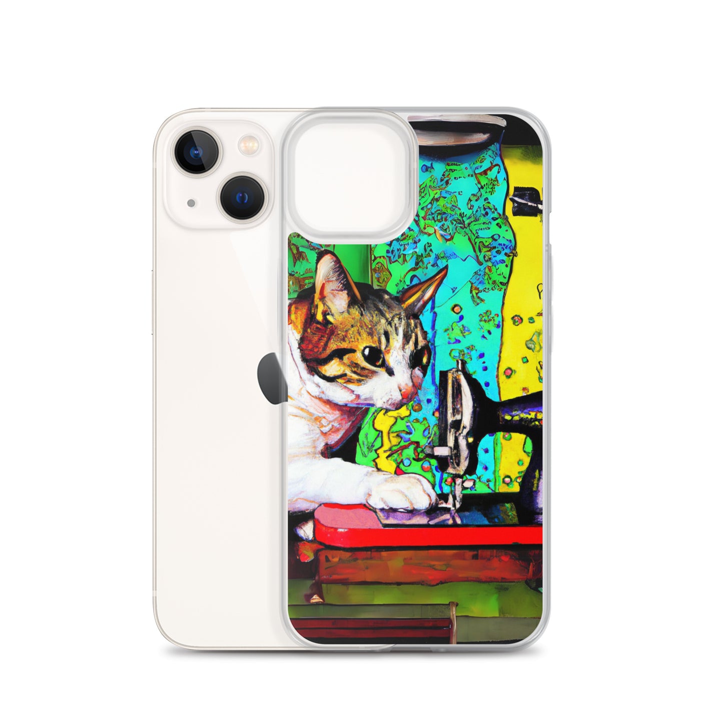 iPhone® "Sewing Cats" Clear Phone Case Design – The Perfect Gift for People who Love to Sew