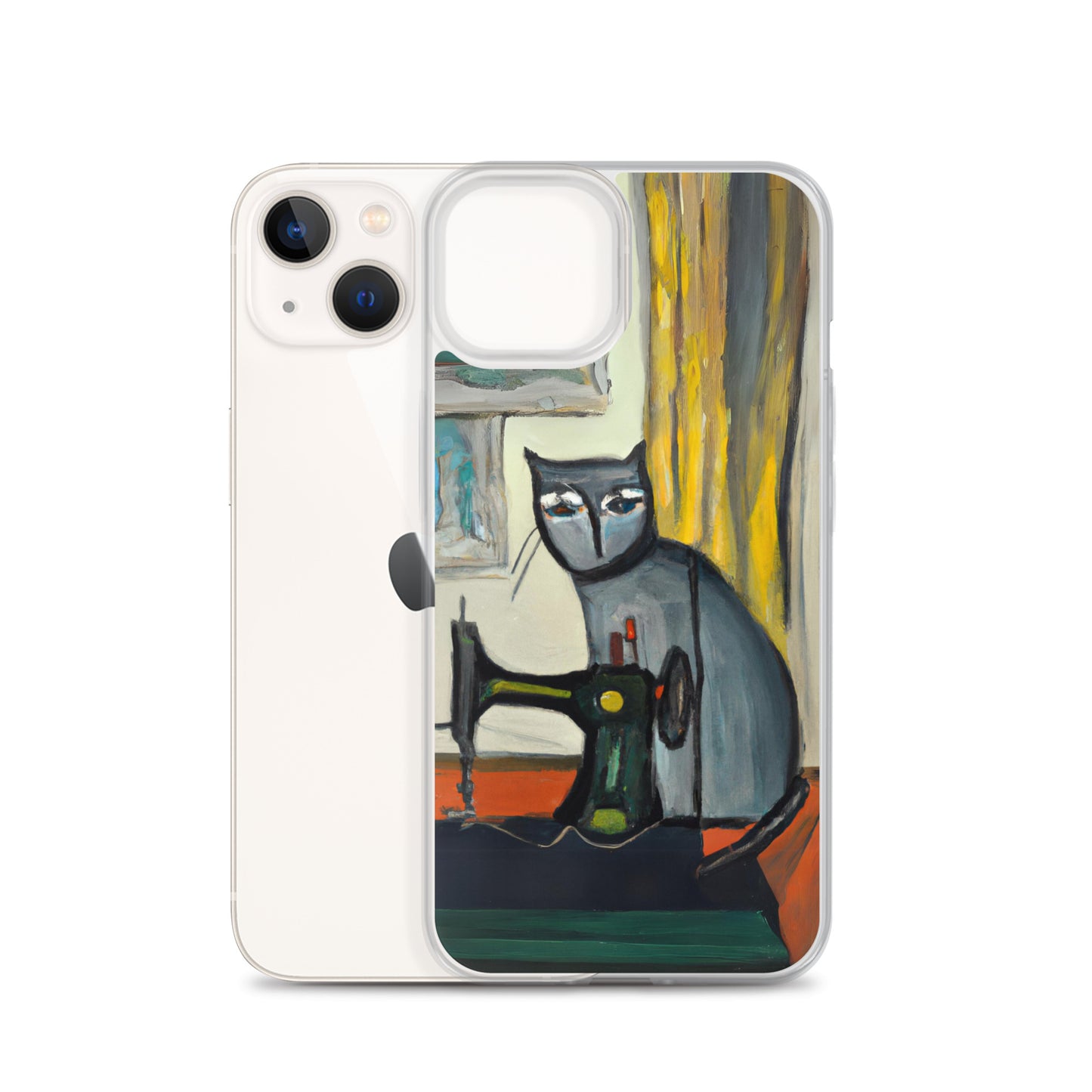 iPhone® "Sewing Cats" Clear Phone Case Design – The Perfect Gift for People who Love to Sew