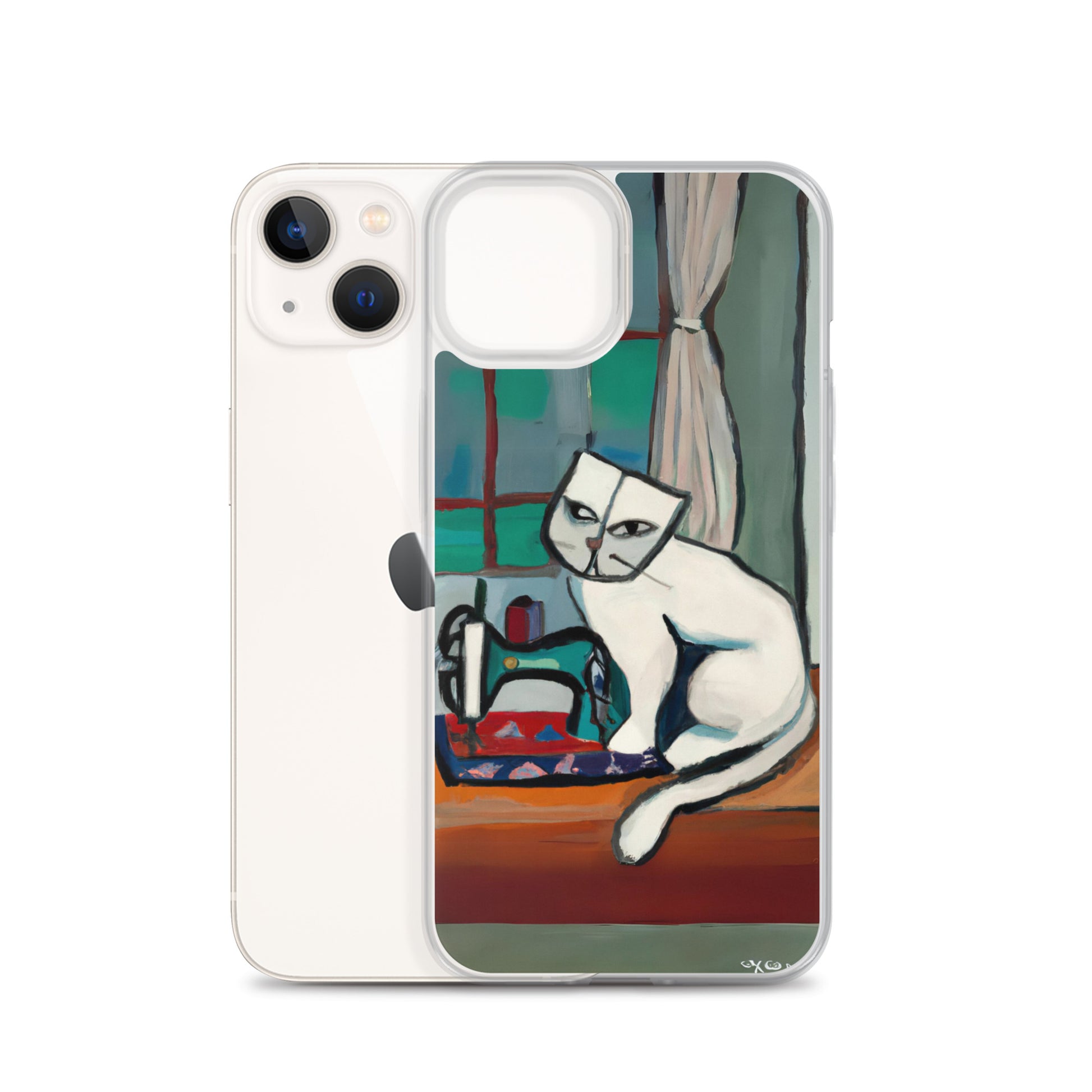 iPhone® "Sewing Cats" Clear Phone Case Design – The Perfect Gift for People who Love to Sew