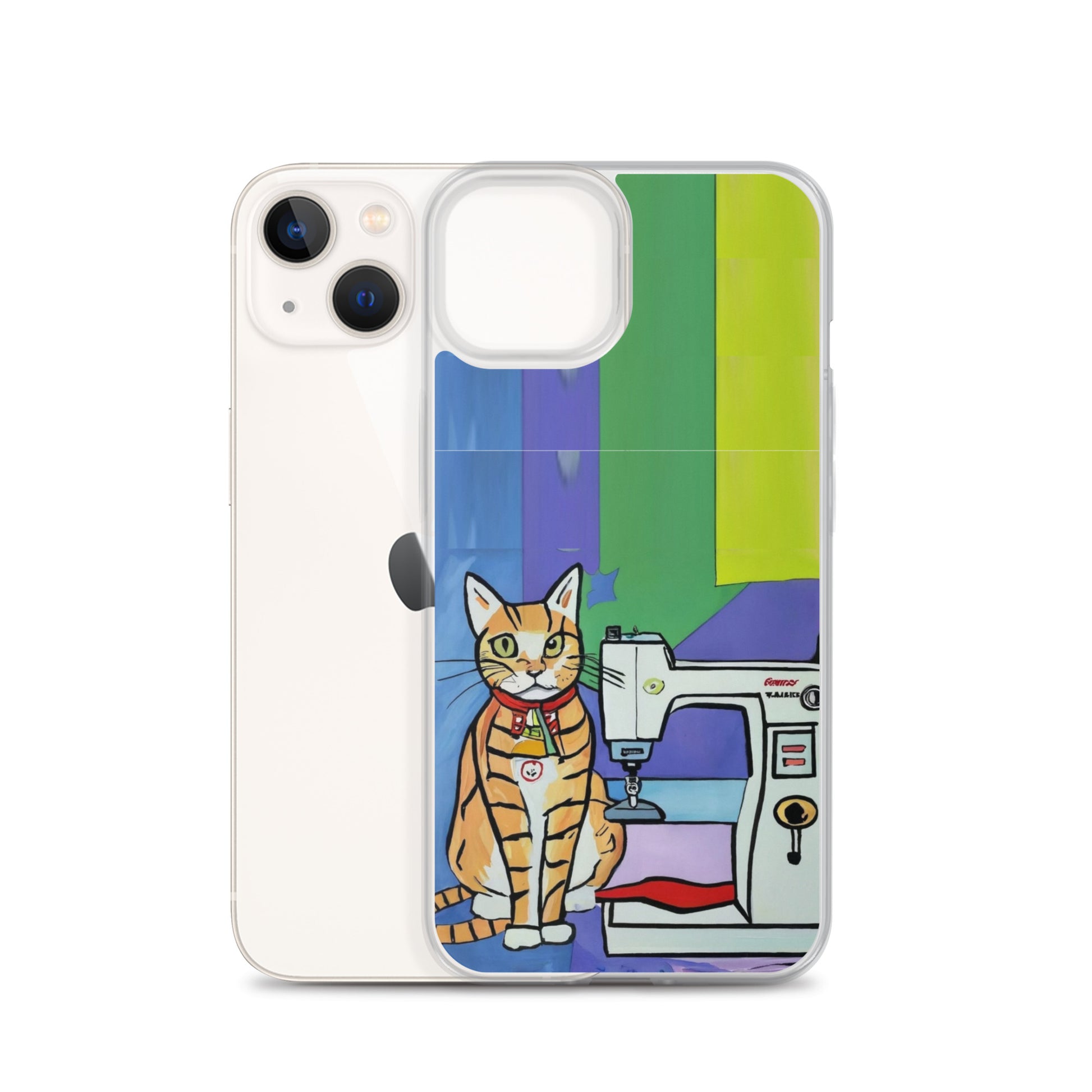 iPhone® "Sewing Cats" Clear Phone Case Design – The Perfect Gift for People who Love to Sew