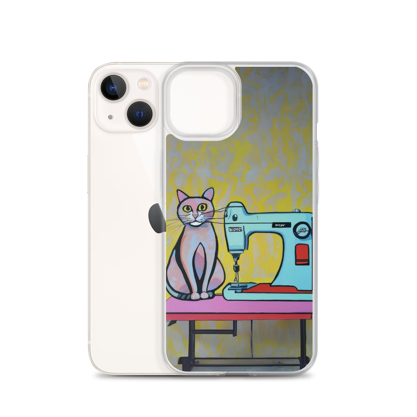 iPhone® "Sewing Cats" Clear Phone Case Design – The Perfect Gift for People who Love to Sew