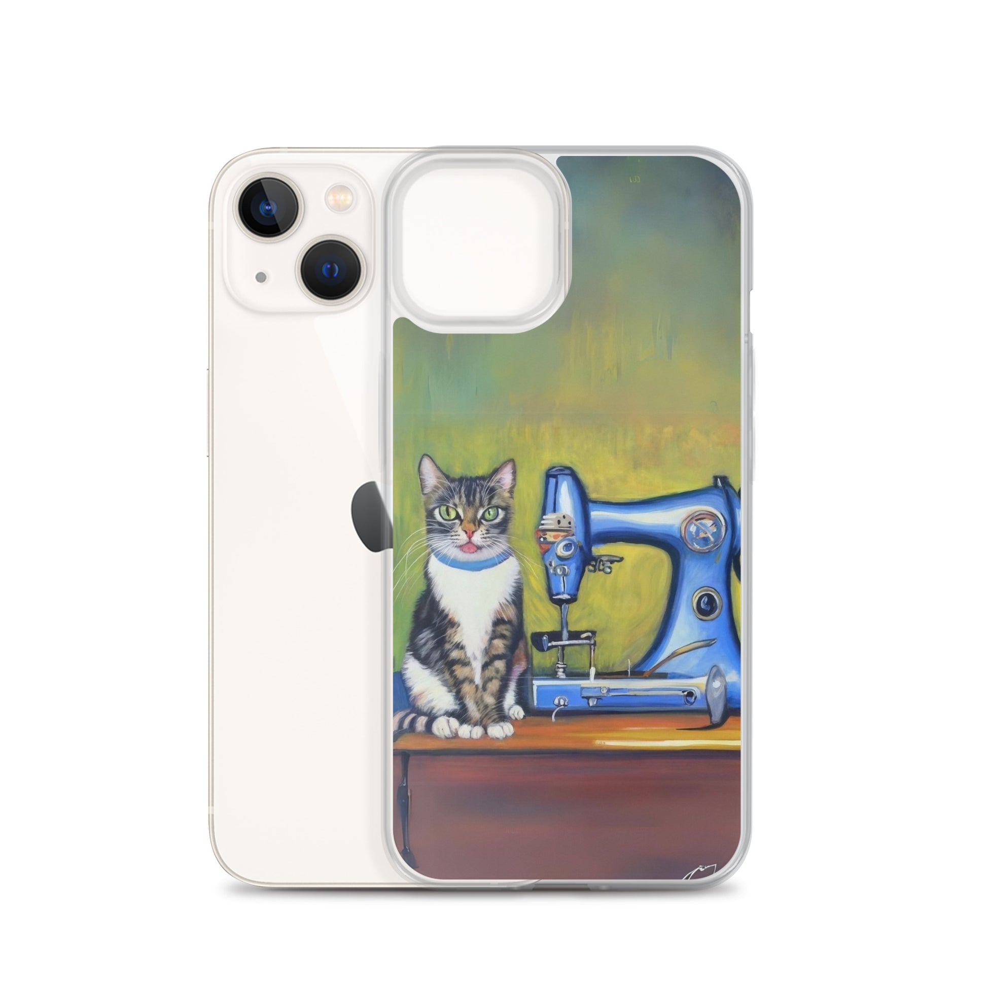 iPhone® "Sewing Cats" Clear Phone Case Design – The Perfect Gift for People who Love to Sew