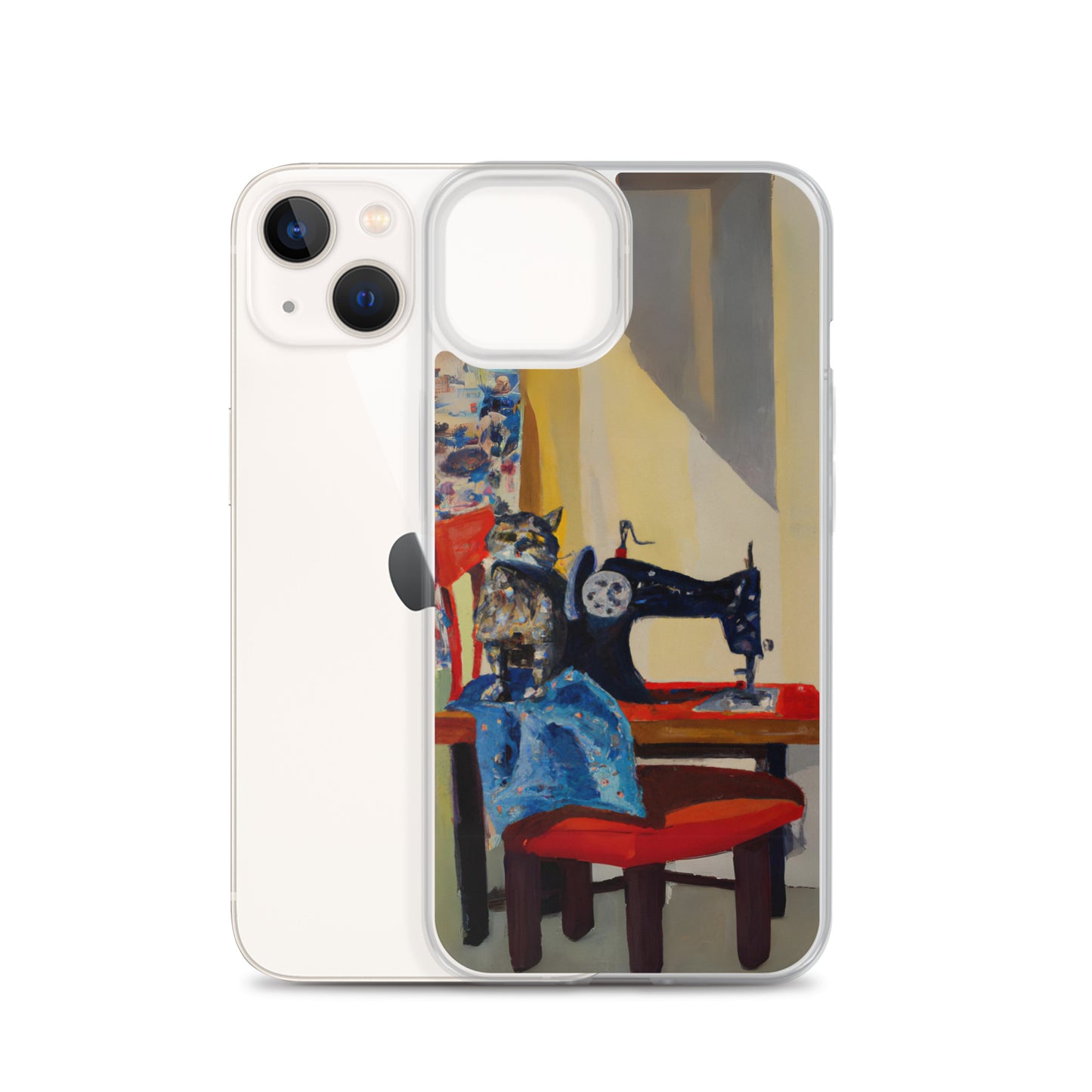 iPhone® "Sewing Cats" Clear Phone Case Design – The Perfect Gift for People who Love to Sew