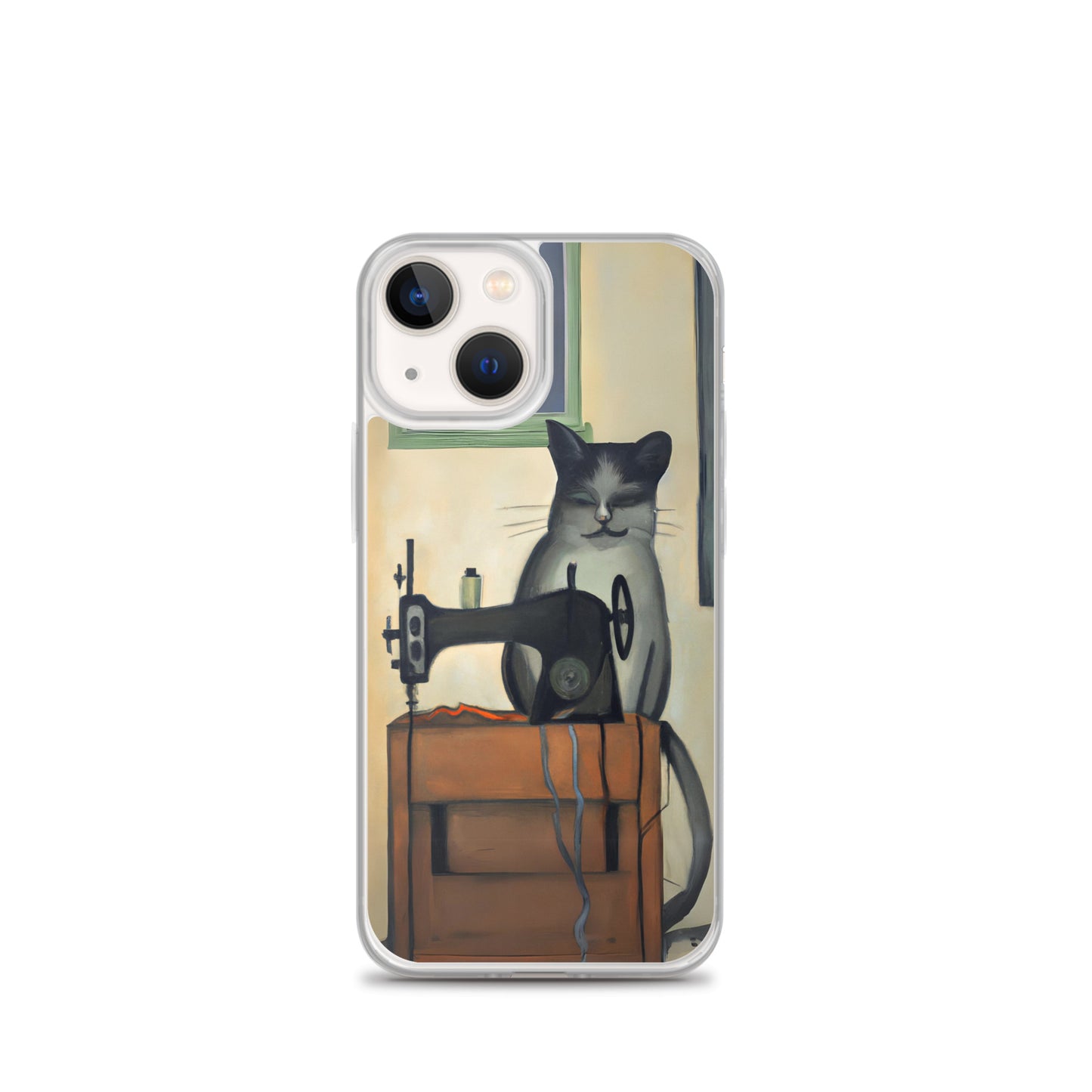 iPhone® "Sewing Cats" Clear Phone Case Design – The Perfect Gift for People who Love to Sew