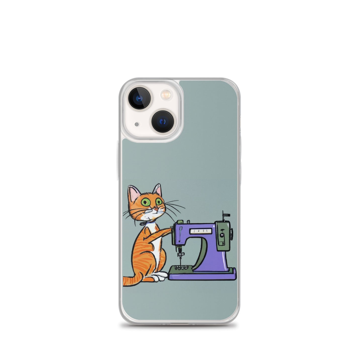 iPhone® "Sewing Cats" Clear Phone Case Design – The Perfect Gift for People who Love to Sew