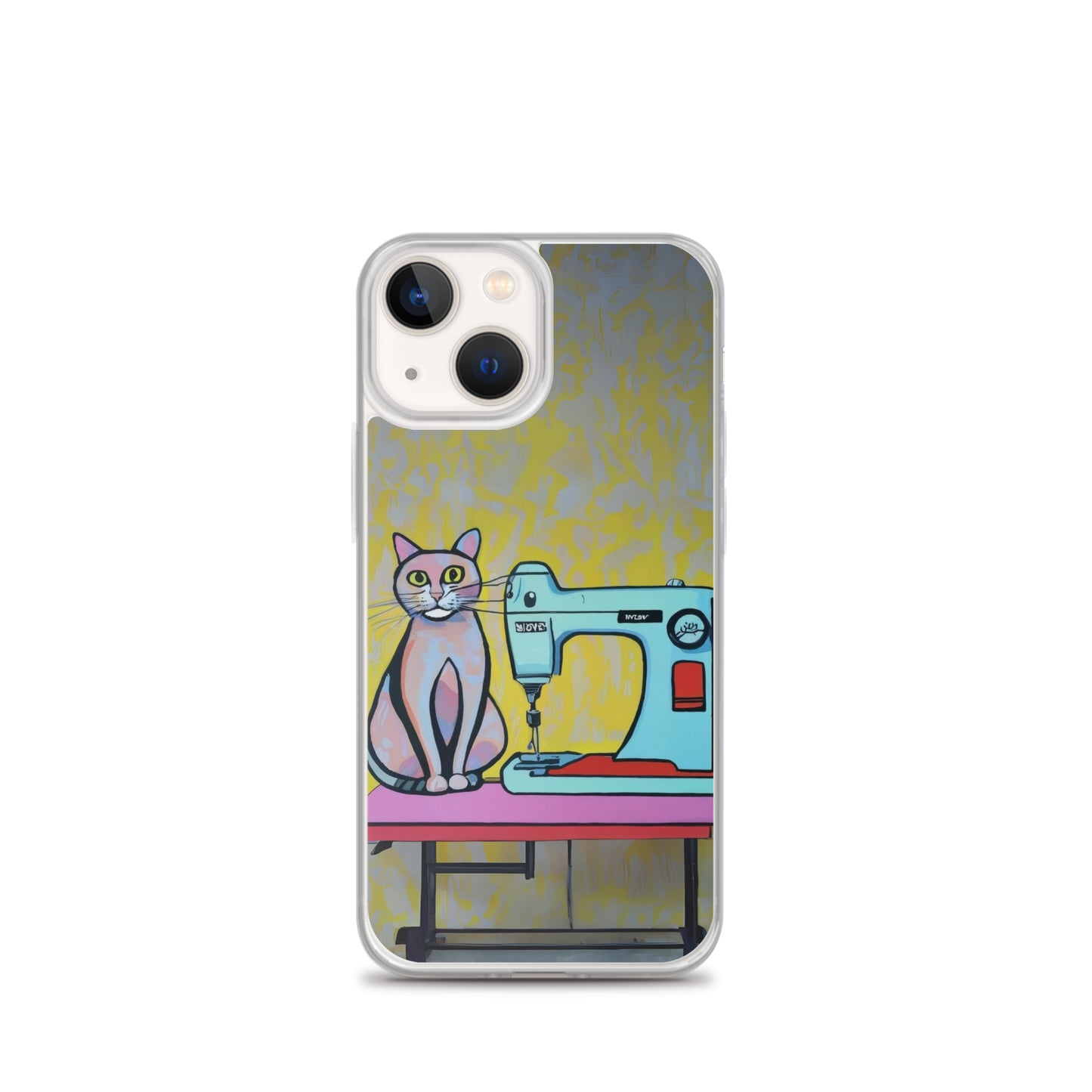 iPhone® "Sewing Cats" Clear Phone Case Design – The Perfect Gift for People who Love to Sew