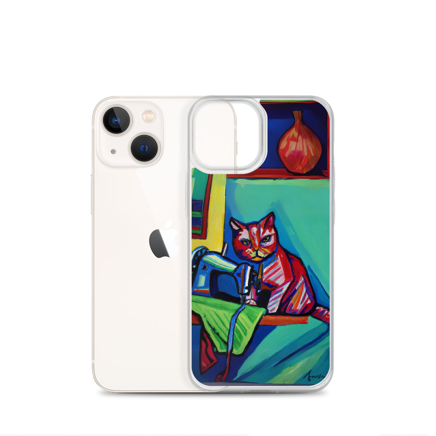 iPhone® "Sewing Cats" Clear Phone Case Design – The Perfect Gift for People who Love to Sew