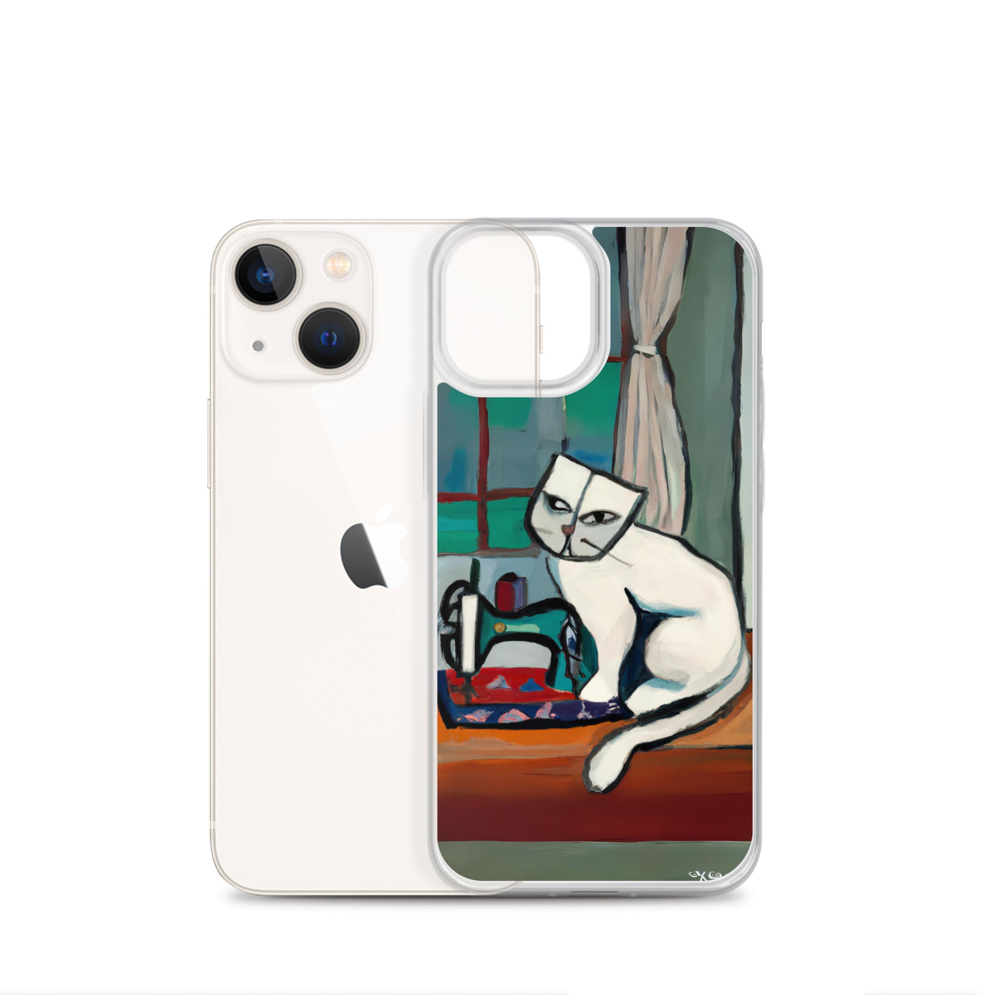 iPhone® "Sewing Cats" Clear Phone Case Design – The Perfect Gift for People who Love to Sew