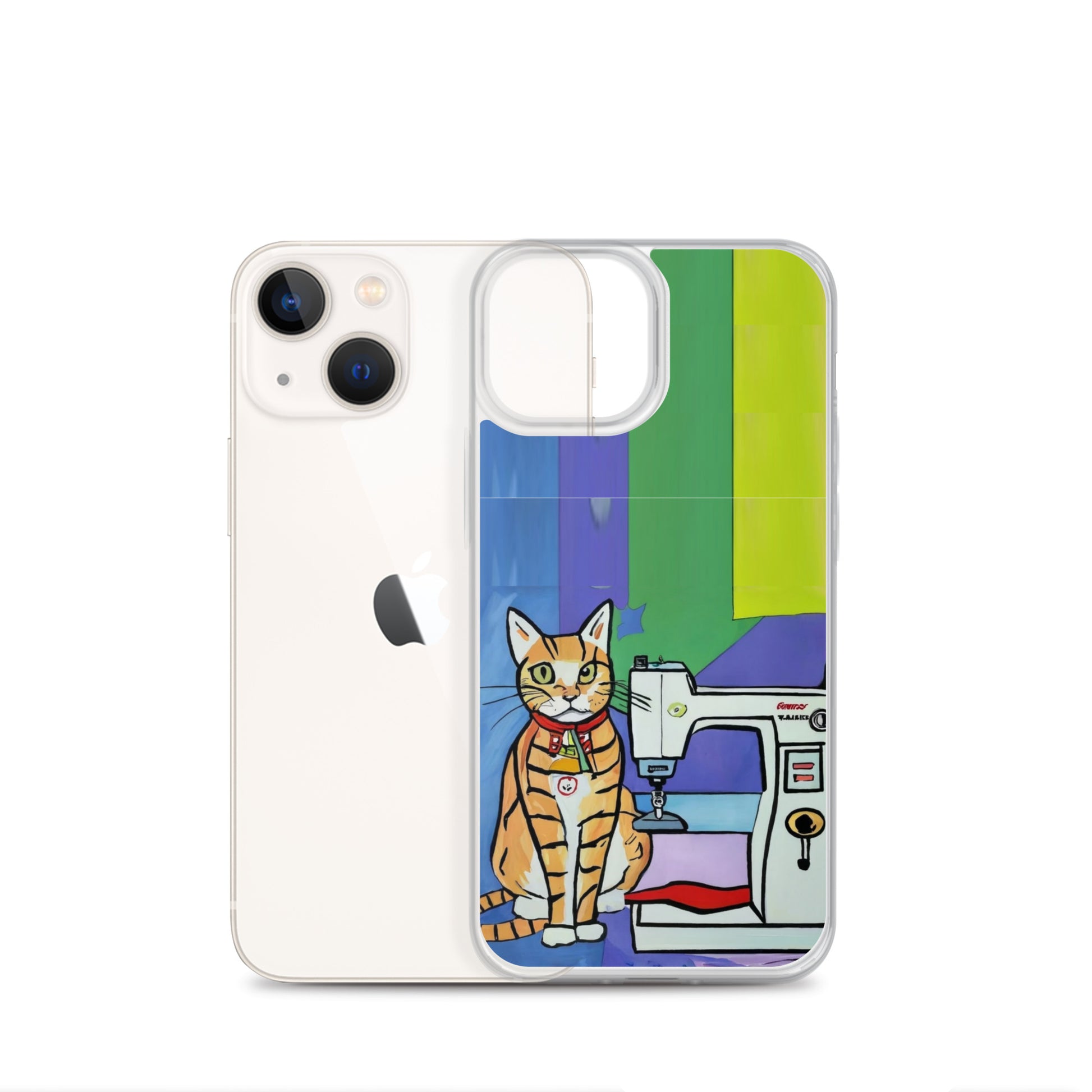 iPhone® "Sewing Cats" Clear Phone Case Design – The Perfect Gift for People who Love to Sew