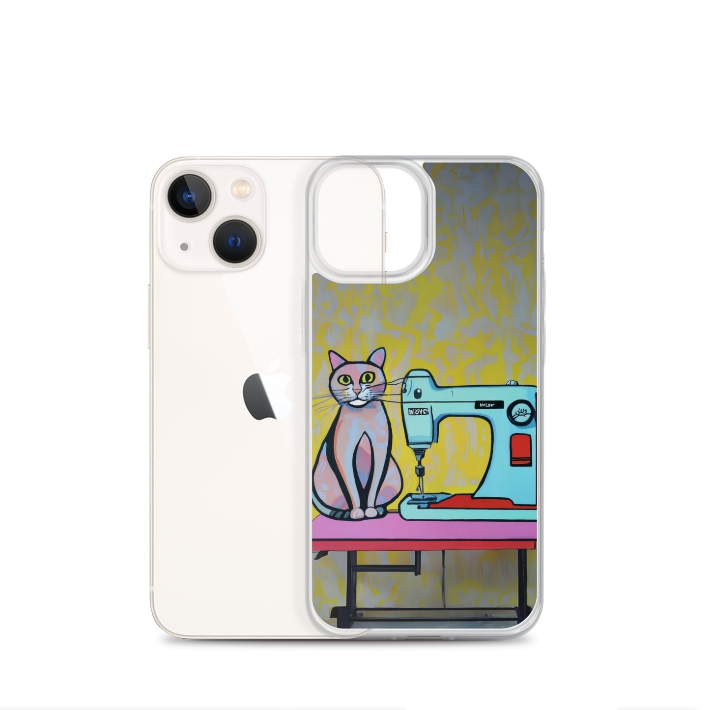 iPhone® "Sewing Cats" Clear Phone Case Design – The Perfect Gift for People who Love to Sew