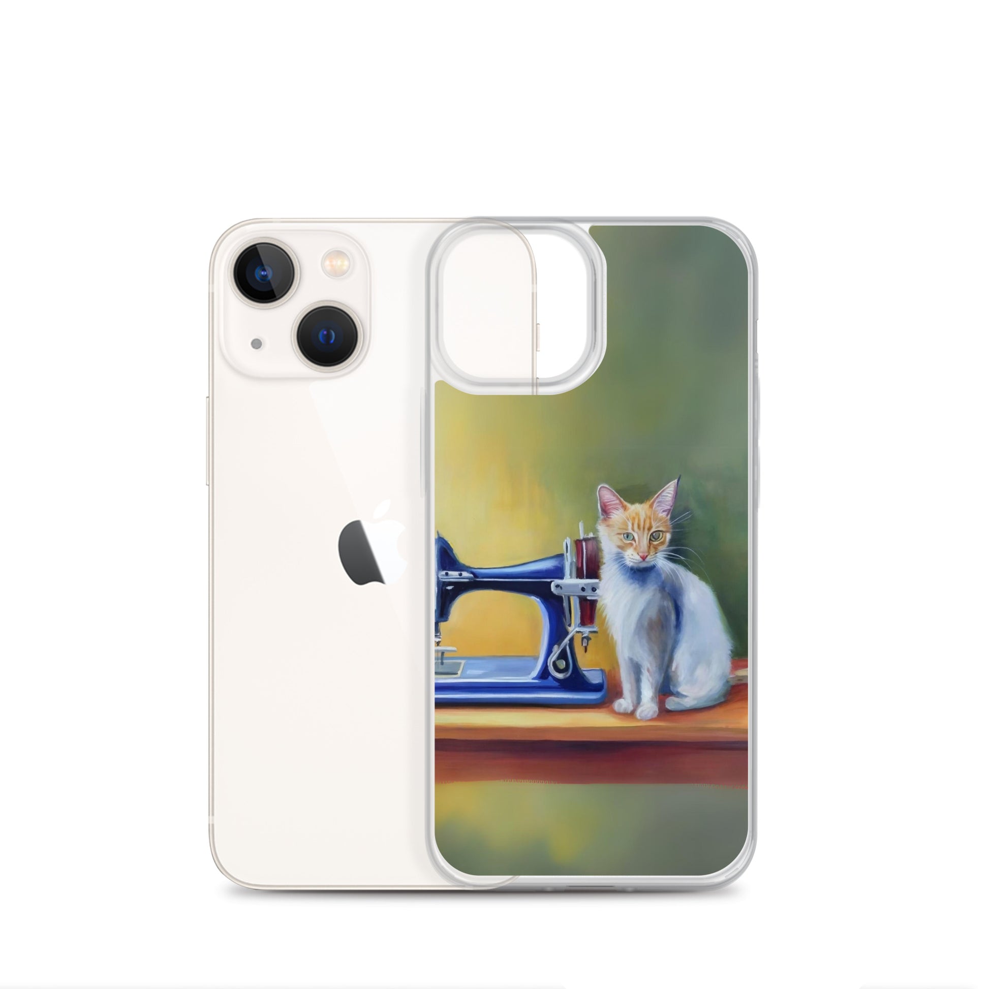 iPhone® "Sewing Cats" Clear Phone Case Design – The Perfect Gift for People who Love to Sew