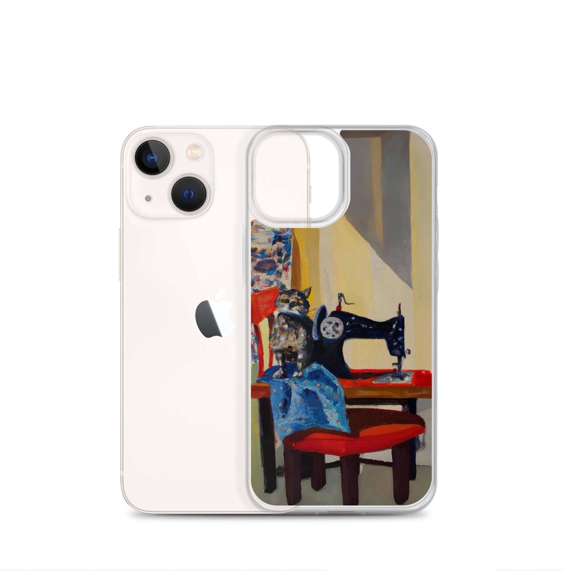 iPhone® "Sewing Cats" Clear Phone Case Design – The Perfect Gift for People who Love to Sew