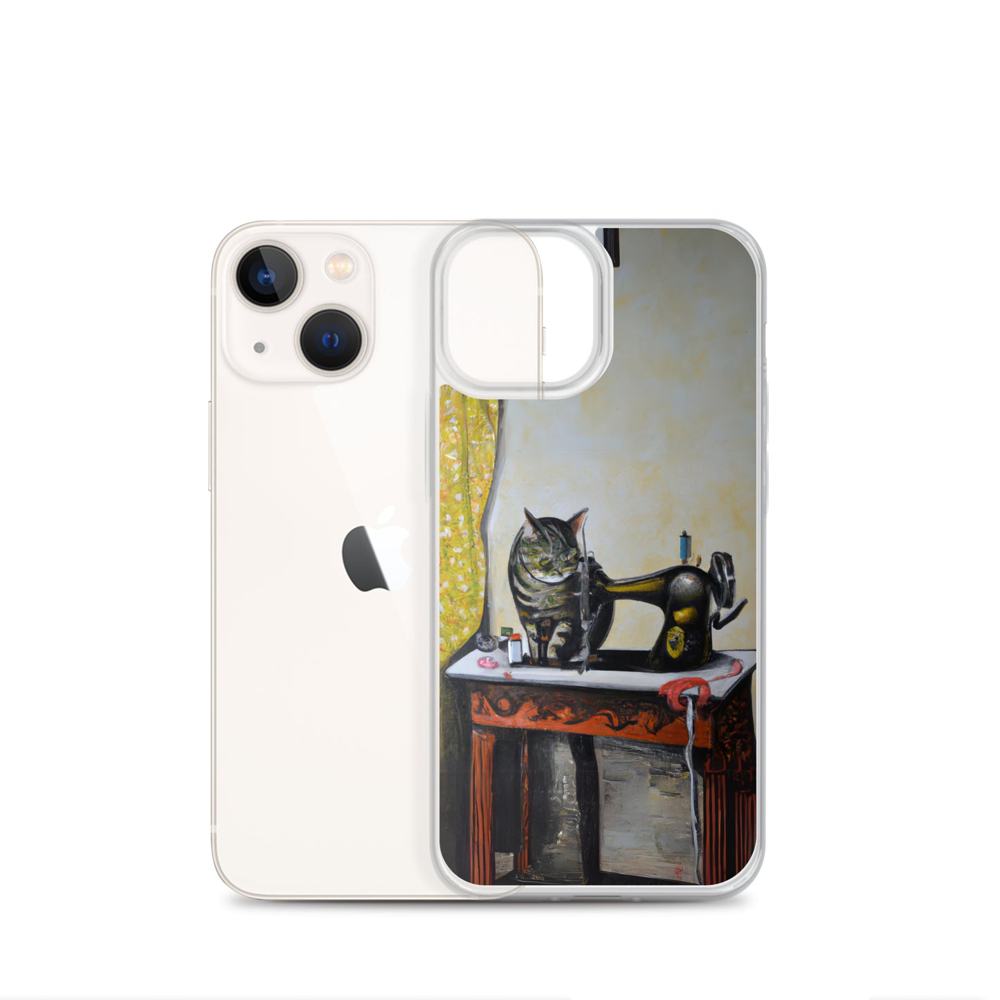 iPhone® "Sewing Cats" Clear Phone Case Design – The Perfect Gift for People who Love to Sew