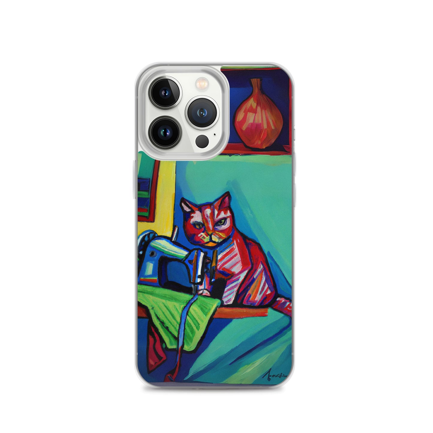 iPhone® "Sewing Cats" Clear Phone Case Design – The Perfect Gift for People who Love to Sew