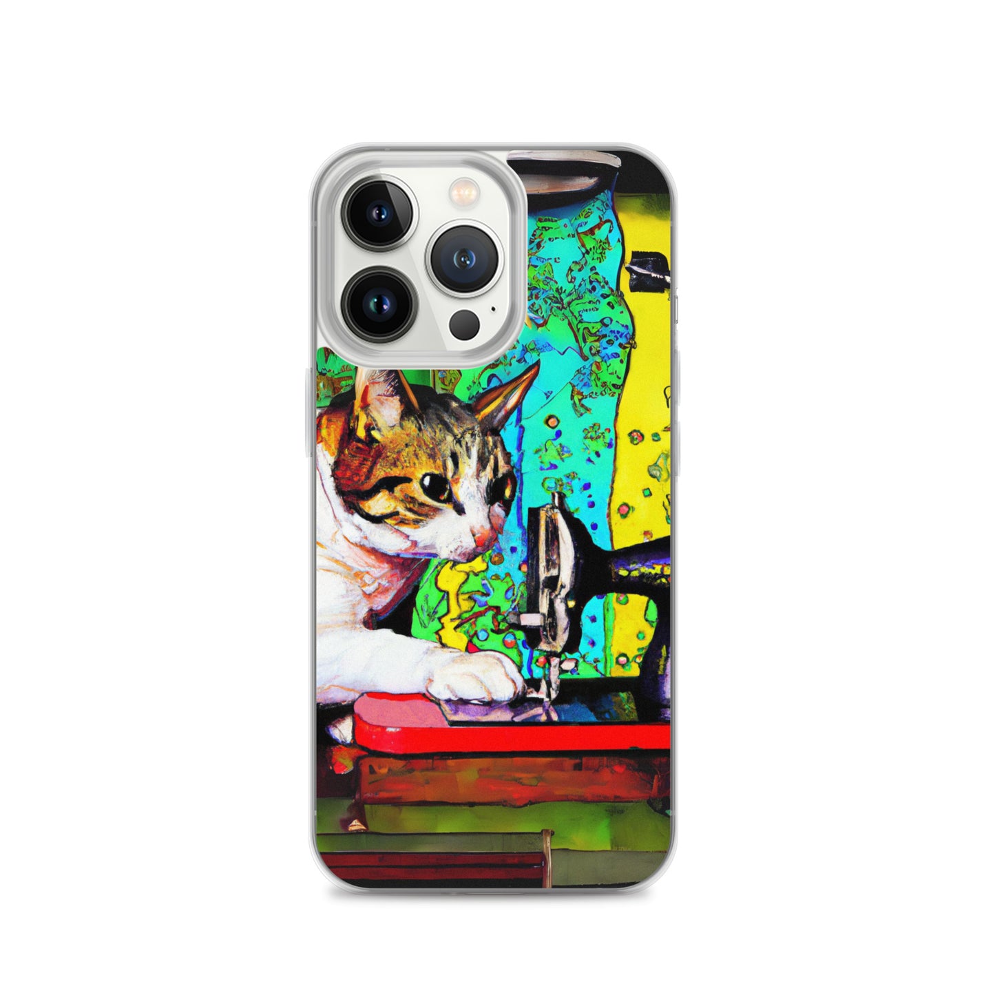 iPhone® "Sewing Cats" Clear Phone Case Design – The Perfect Gift for People who Love to Sew