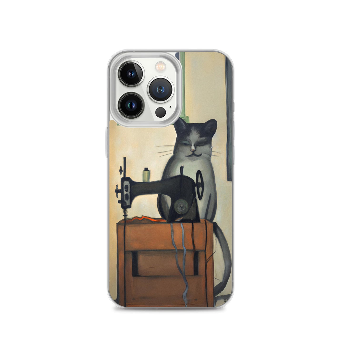 iPhone® "Sewing Cats" Clear Phone Case Design – The Perfect Gift for People who Love to Sew