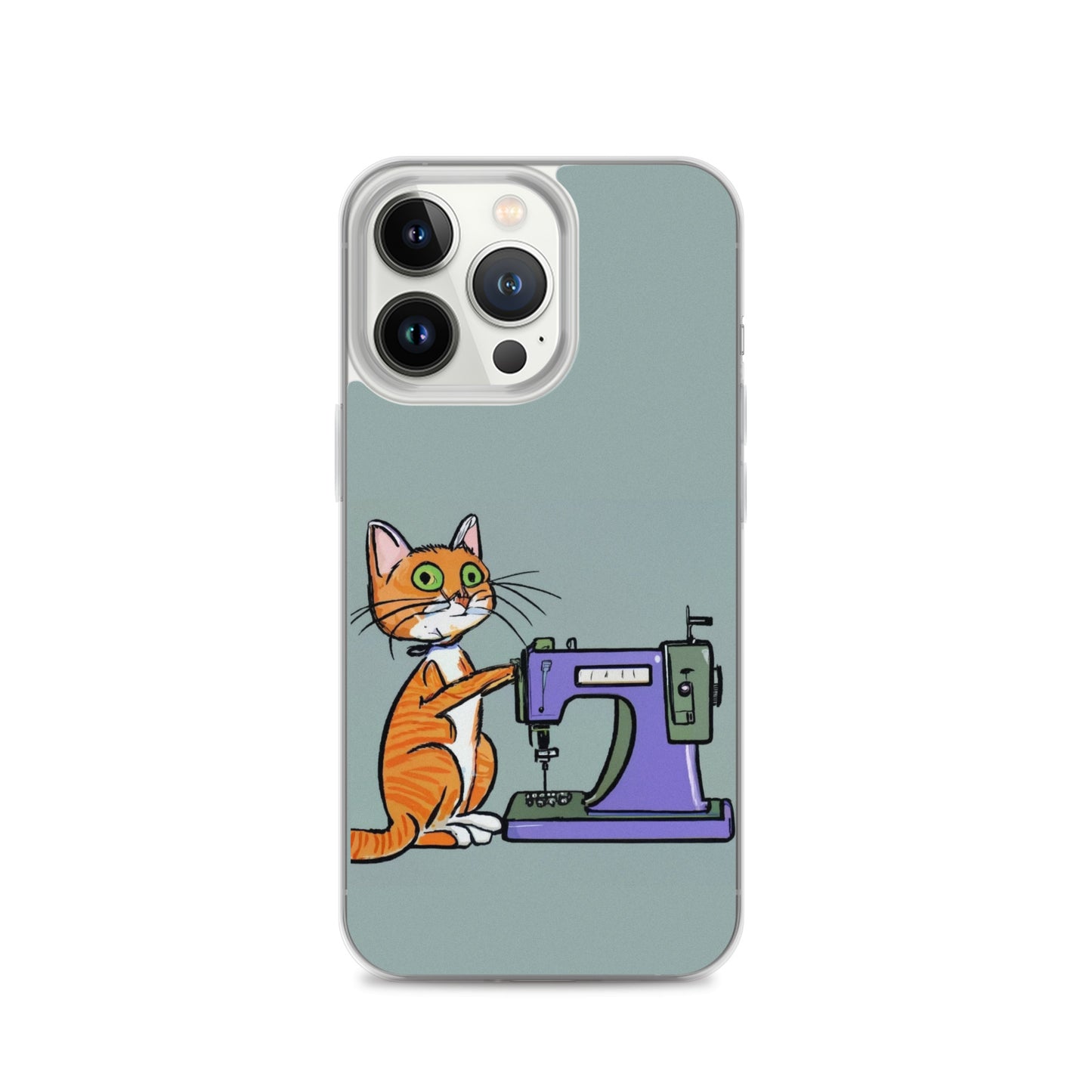 iPhone® "Sewing Cats" Clear Phone Case Design – The Perfect Gift for People who Love to Sew