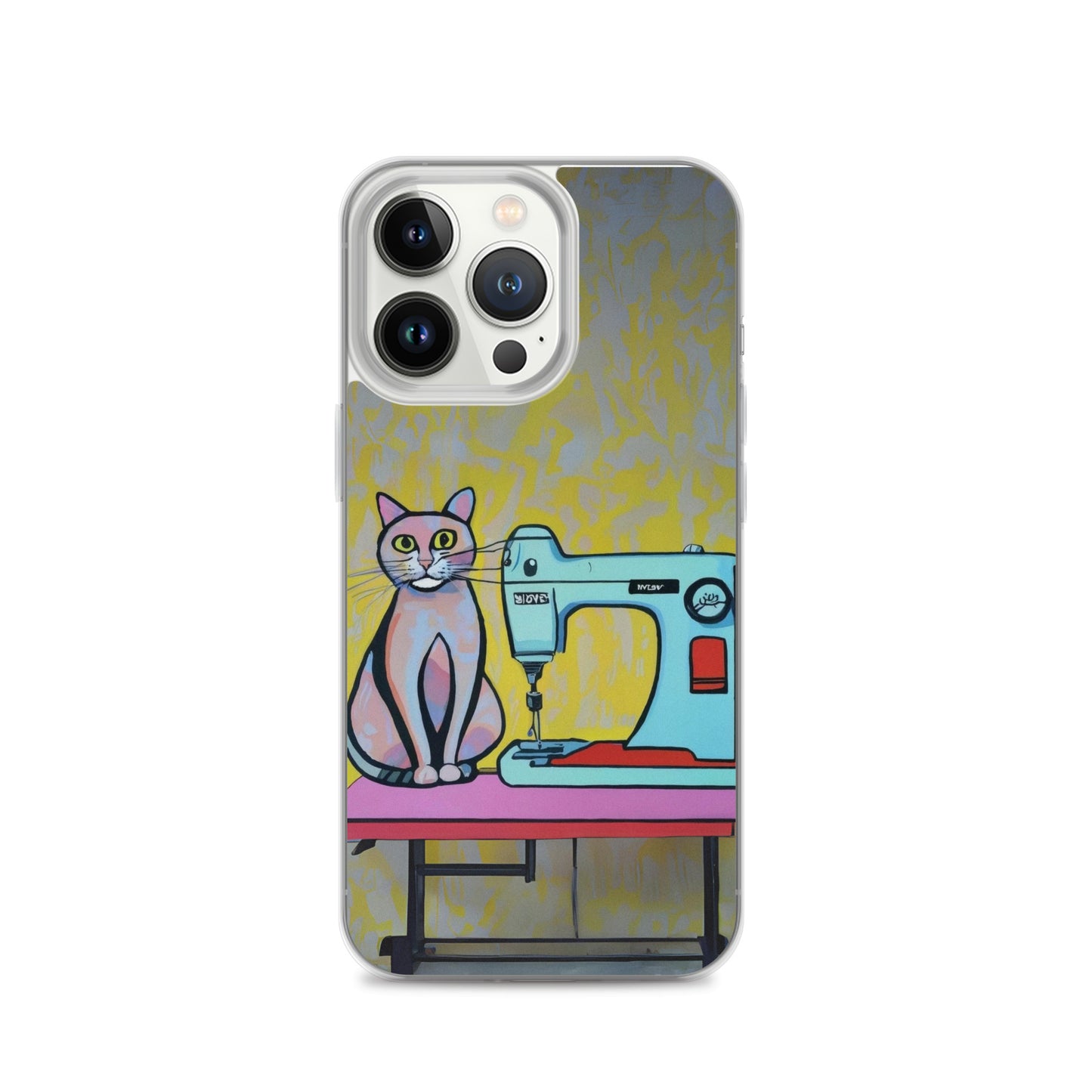 iPhone® "Sewing Cats" Clear Phone Case Design – The Perfect Gift for People who Love to Sew