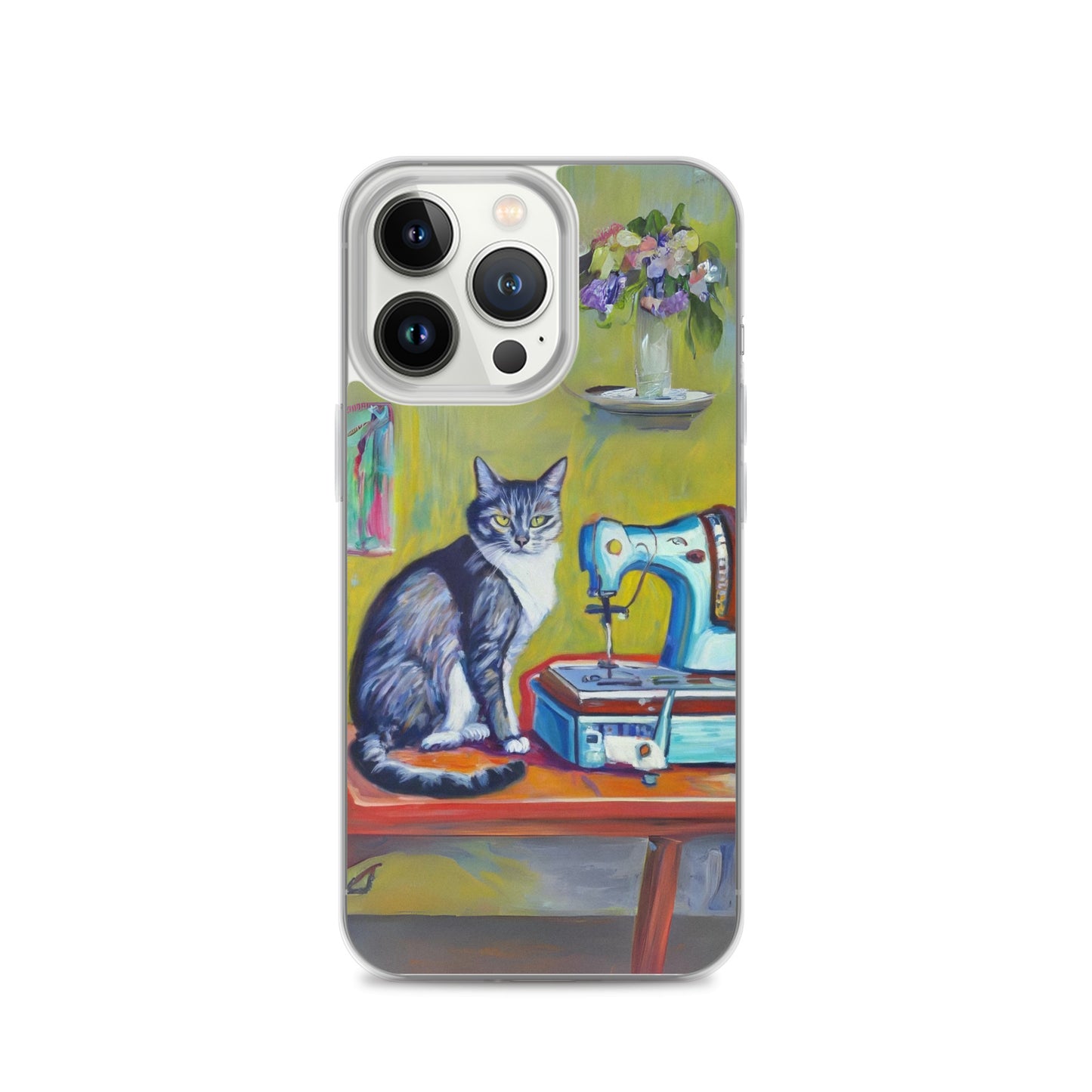 iPhone® "Sewing Cats" Clear Phone Case Design – The Perfect Gift for People who Love to Sew