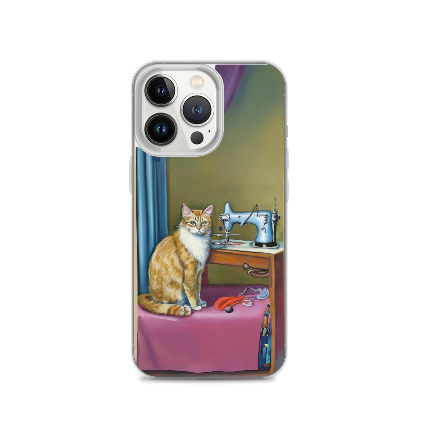 iPhone® "Sewing Cats" Clear Phone Case Design – The Perfect Gift for People who Love to Sew