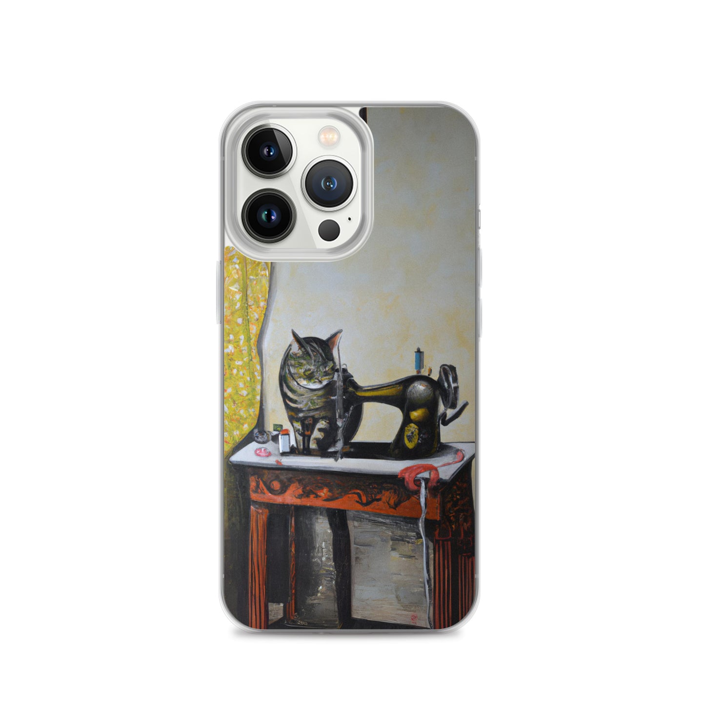 iPhone® Sewing Cats Clear Phone Case 1