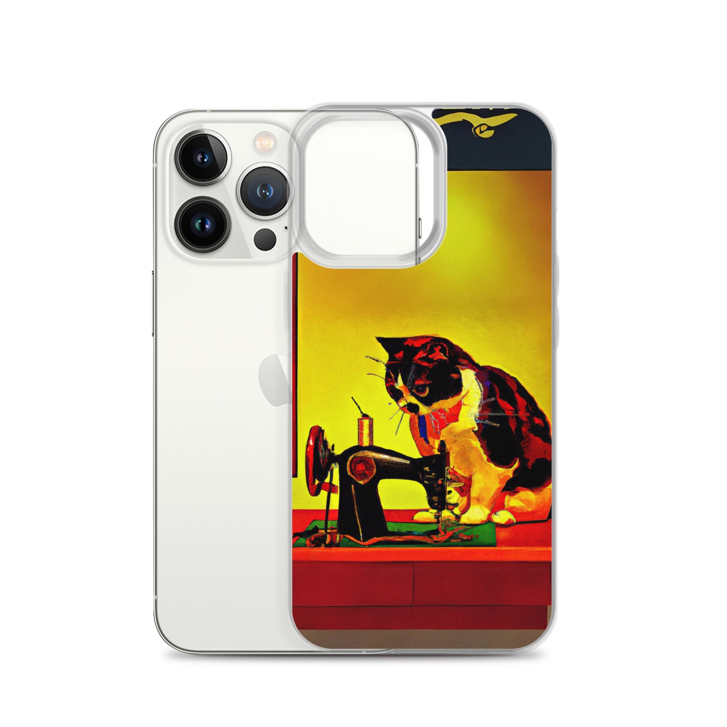 iPhone® "Sewing Cats" Clear Phone Case Design – The Perfect Gift for People who Love to Sew