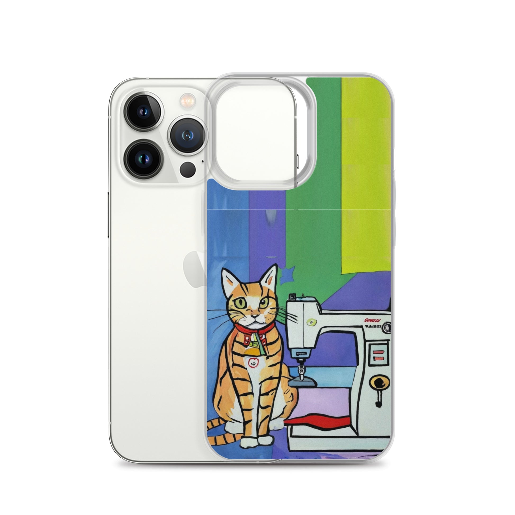 iPhone® "Sewing Cats" Clear Phone Case Design – The Perfect Gift for People who Love to Sew