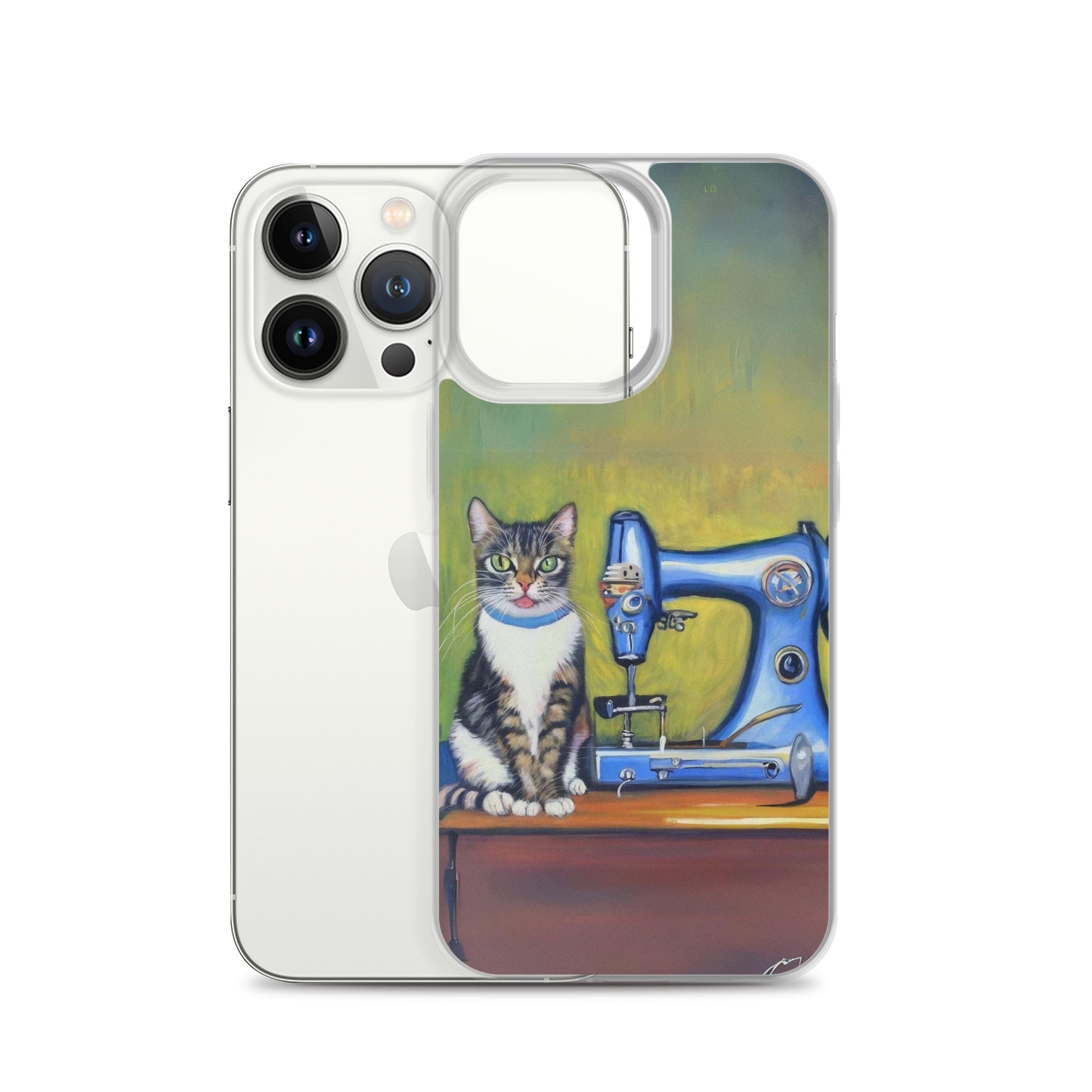 iPhone® "Sewing Cats" Clear Phone Case Design – The Perfect Gift for People who Love to Sew