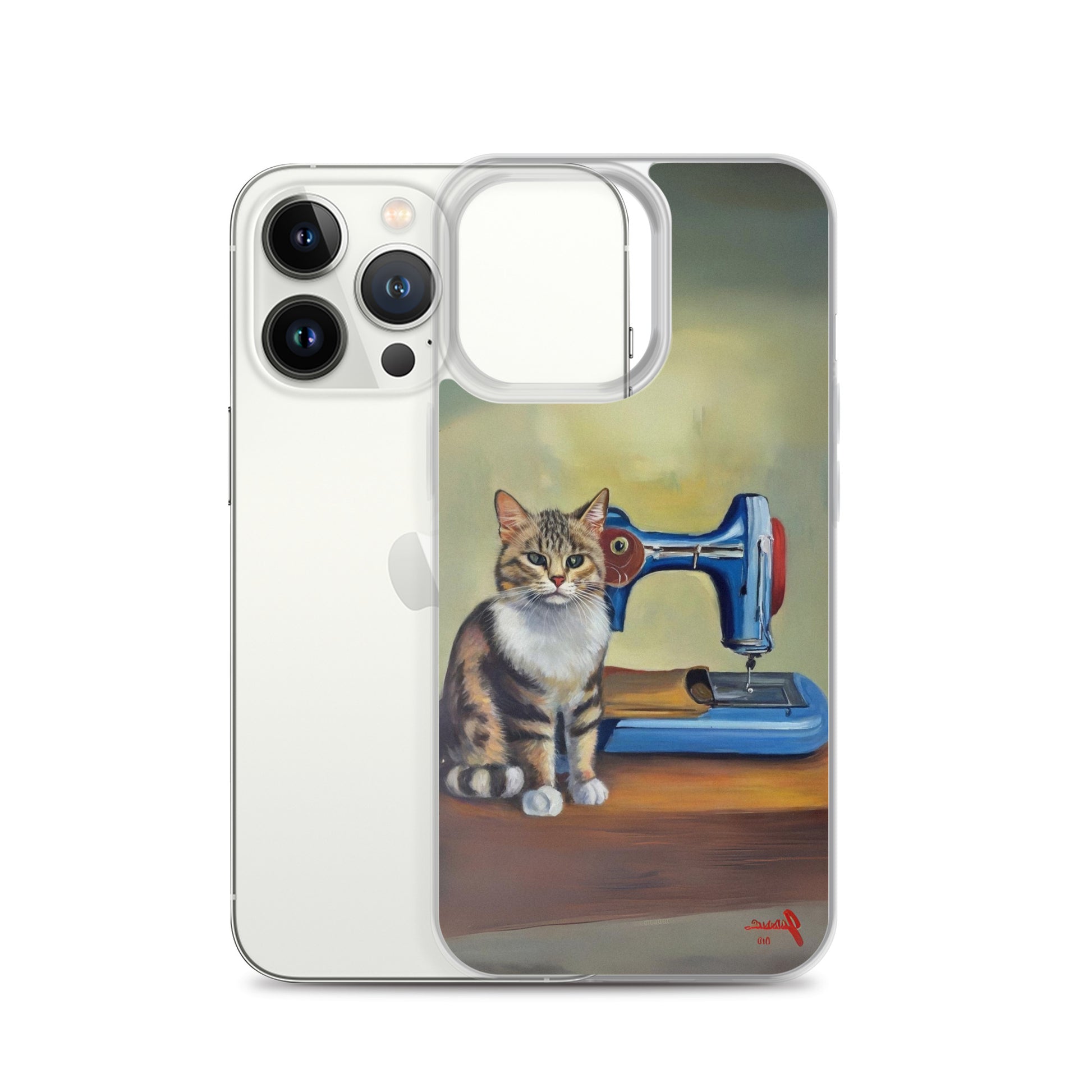 iPhone® "Sewing Cats" Clear Phone Case Design – The Perfect Gift for People who Love to Sew