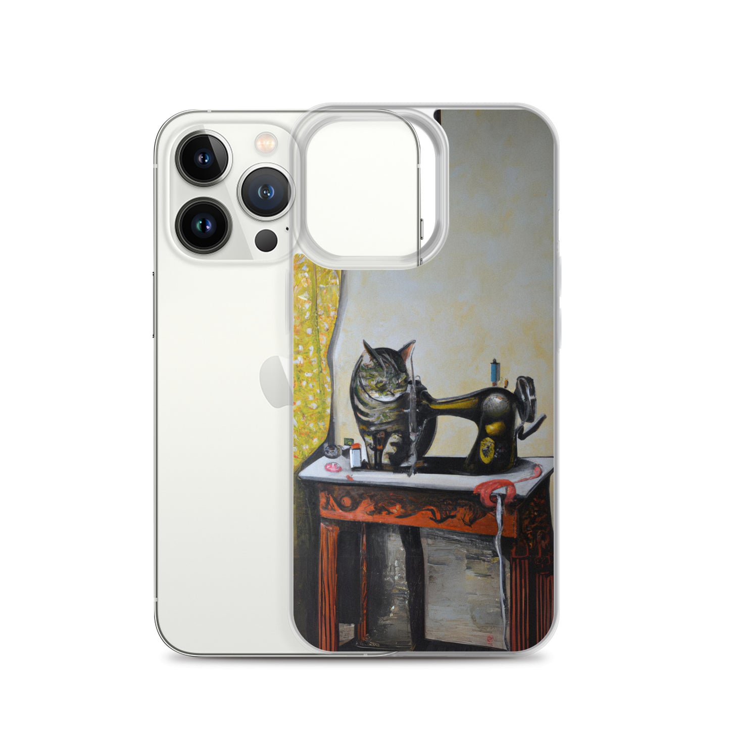 iPhone® Sewing Cats Clear Phone Case 1