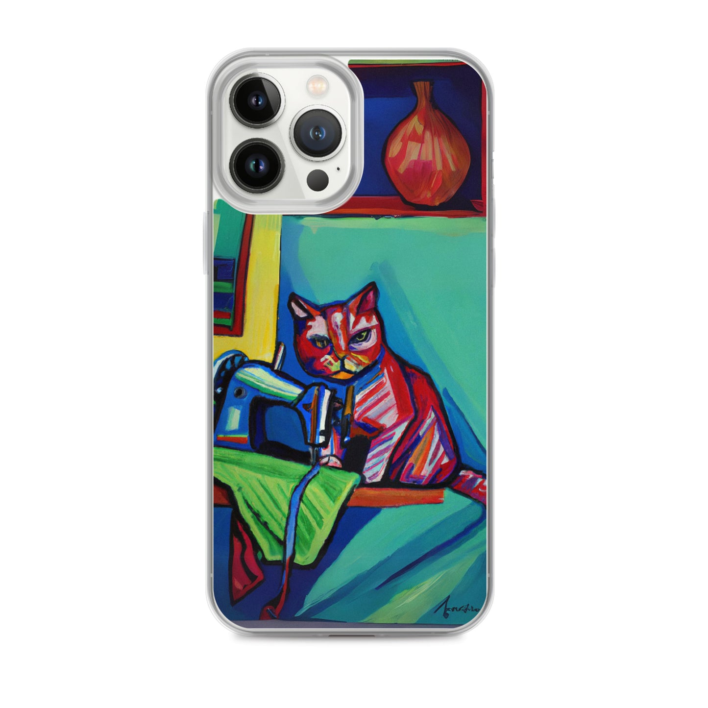 iPhone® "Sewing Cats" Clear Phone Case Design – The Perfect Gift for People who Love to Sew