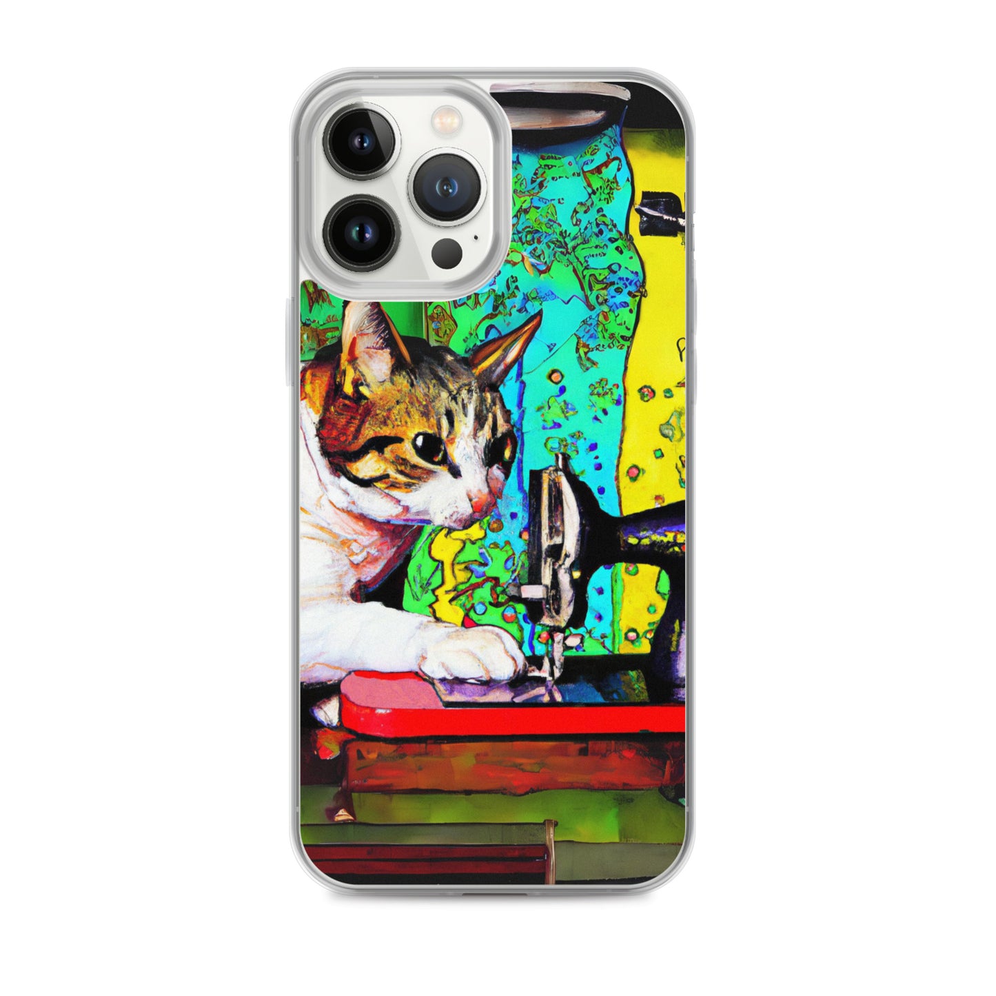 iPhone® "Sewing Cats" Clear Phone Case Design – The Perfect Gift for People who Love to Sew