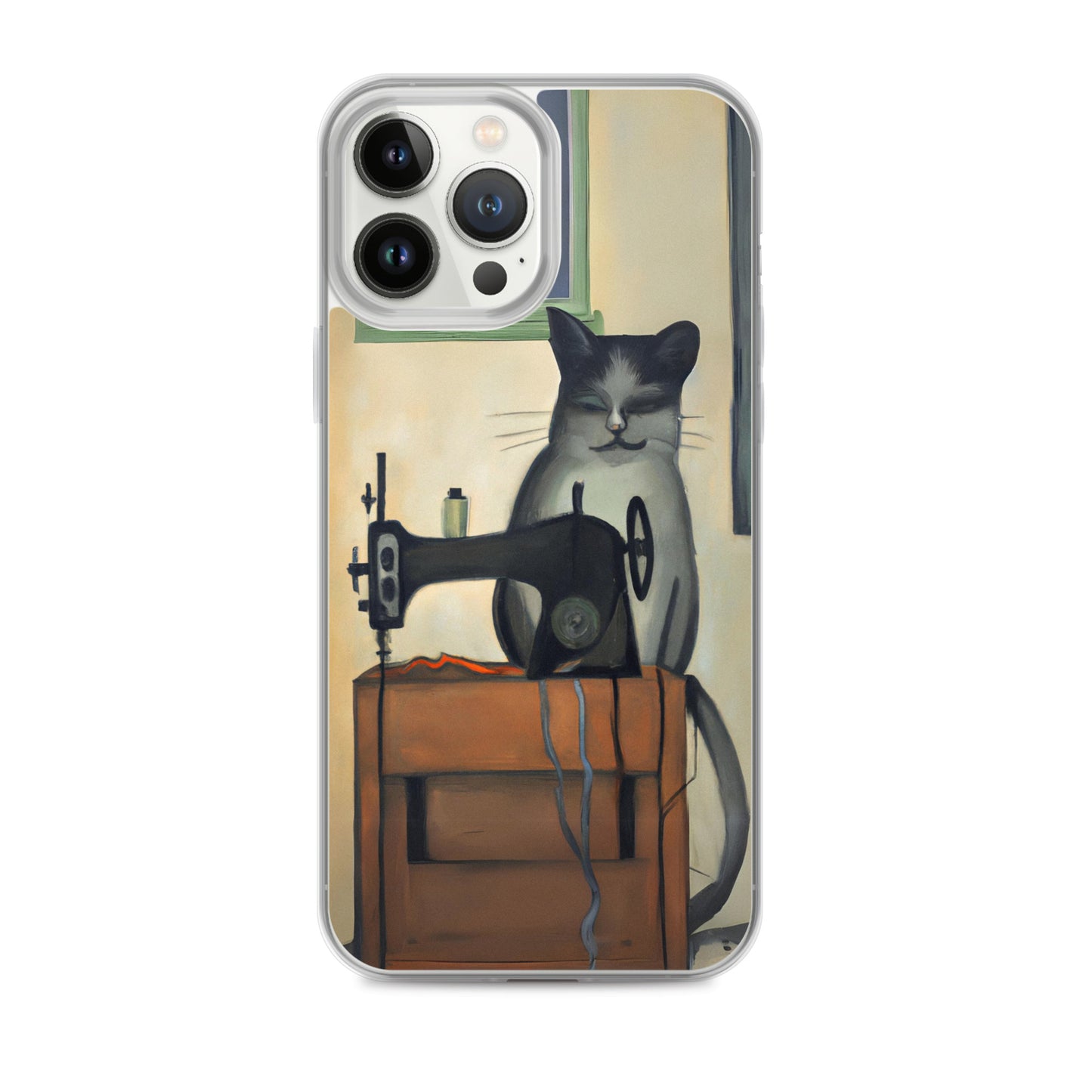 iPhone® "Sewing Cats" Clear Phone Case Design – The Perfect Gift for People who Love to Sew