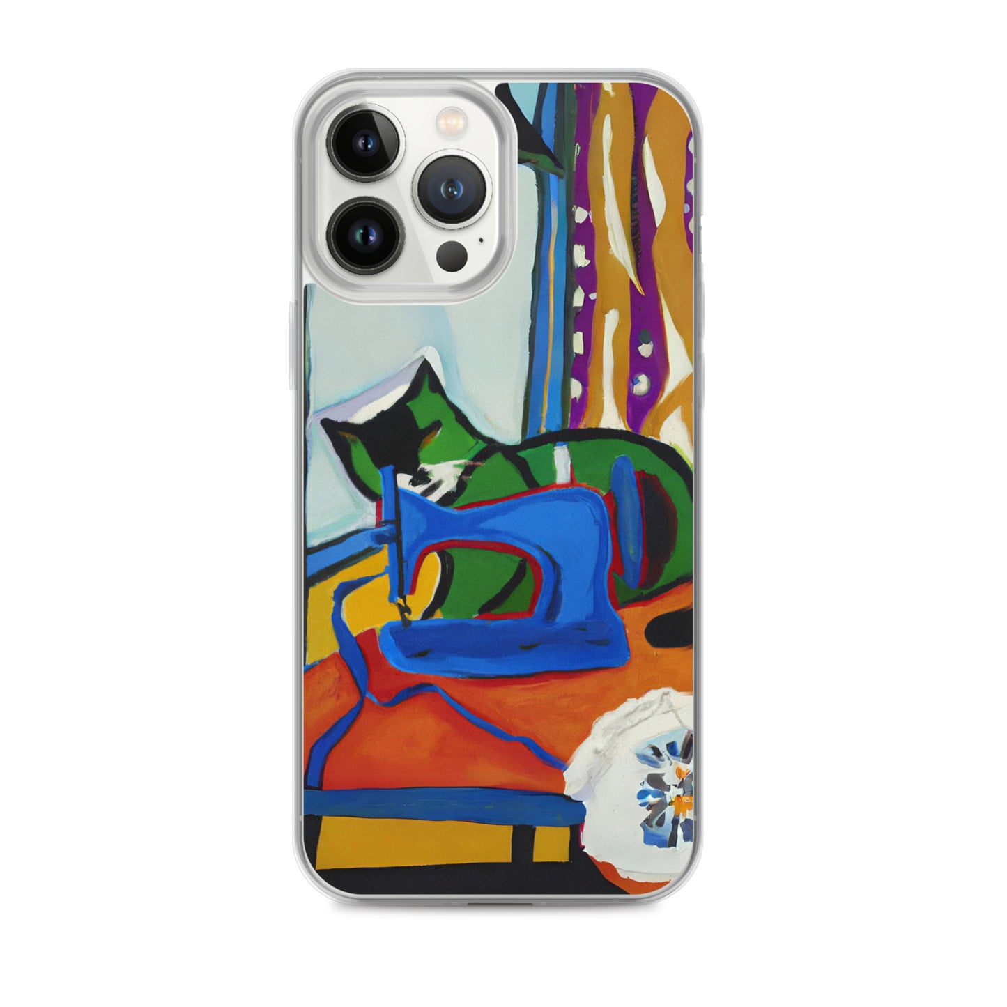 iPhone® "Sewing Cats" Clear Phone Case Design – The Perfect Gift for People who Love to Sew