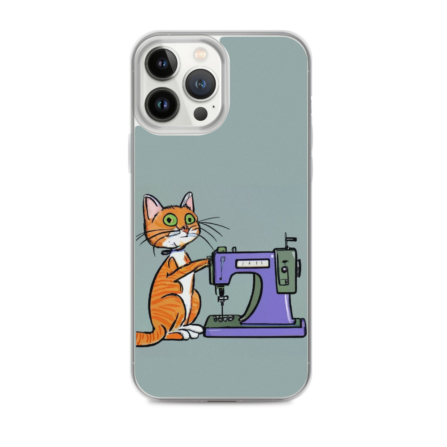 iPhone® "Sewing Cats" Clear Phone Case Design – The Perfect Gift for People who Love to Sew