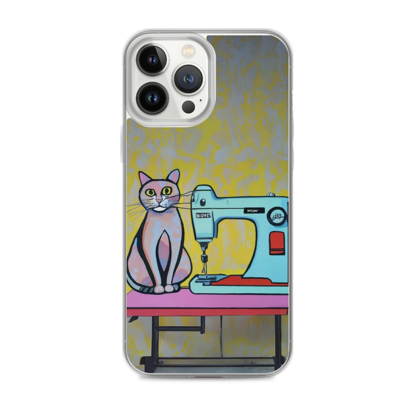 iPhone® "Sewing Cats" Clear Phone Case Design – The Perfect Gift for People who Love to Sew