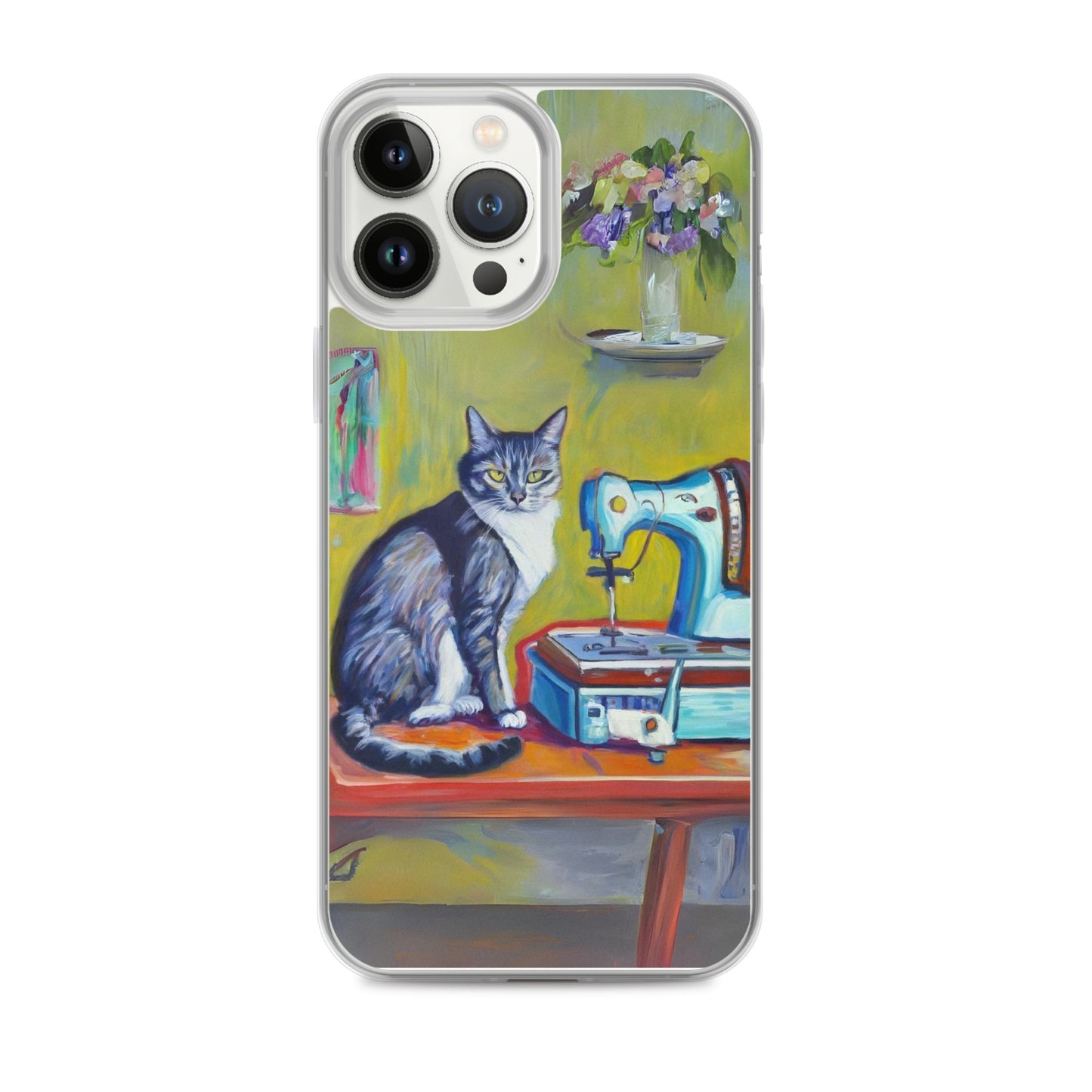 iPhone® "Sewing Cats" Clear Phone Case Design – The Perfect Gift for People who Love to Sew