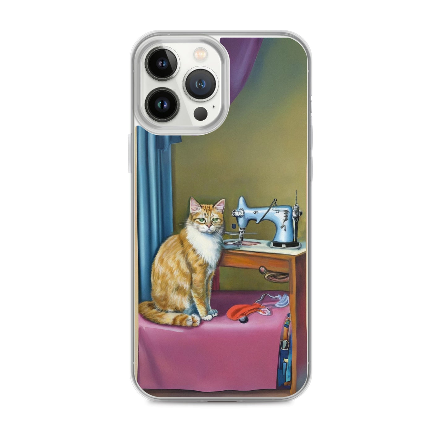 iPhone® "Sewing Cats" Clear Phone Case Design – The Perfect Gift for People who Love to Sew