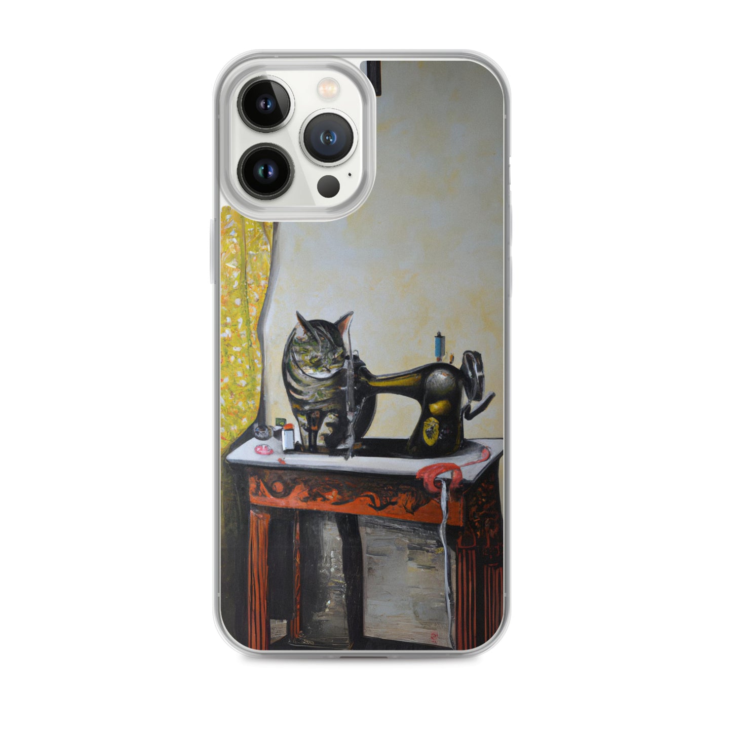 iPhone® "Sewing Cats" Clear Phone Case Design – The Perfect Gift for People who Love to Sew