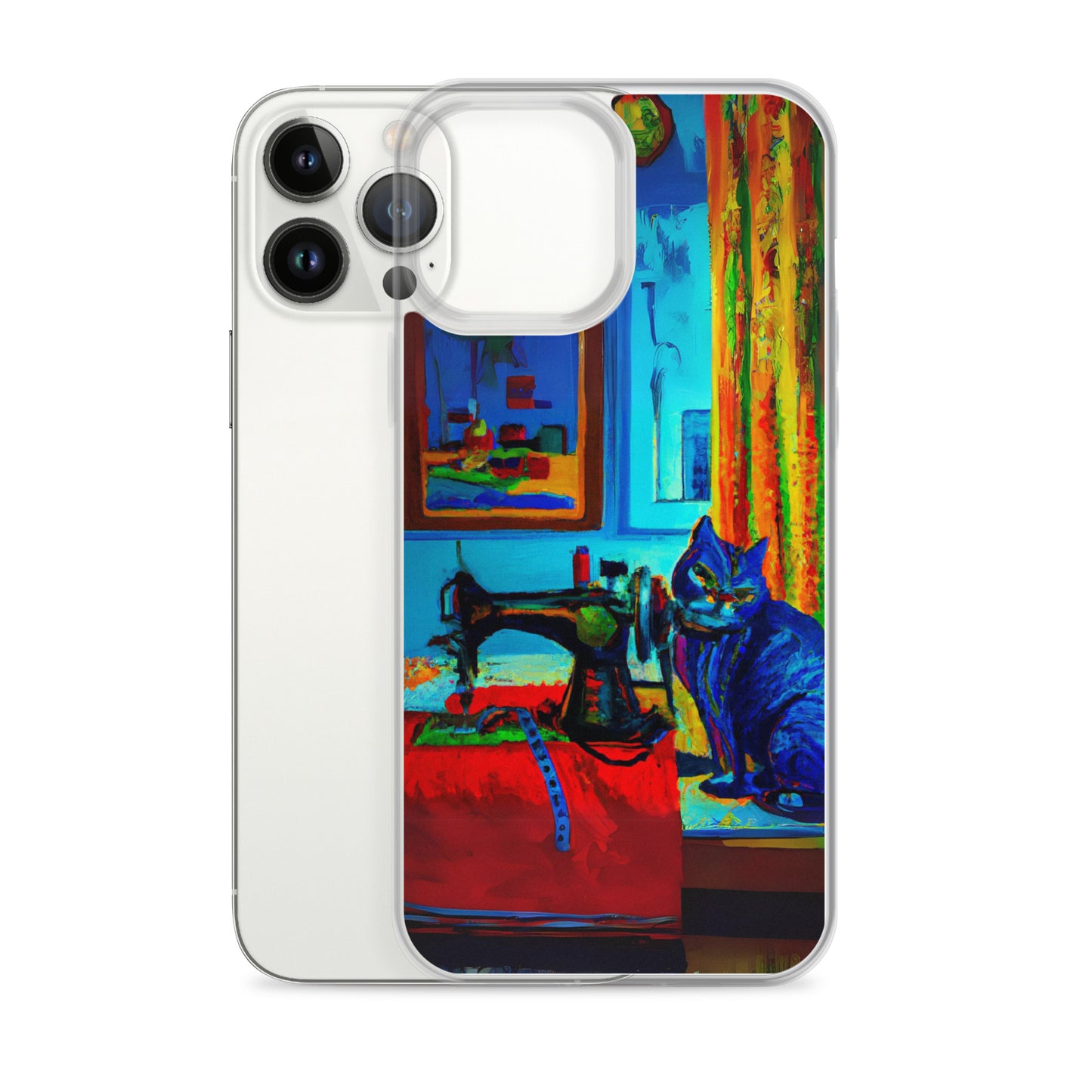 iPhone® "Sewing Cats" Clear Phone Case Design – The Perfect Gift for People who Love to Sew