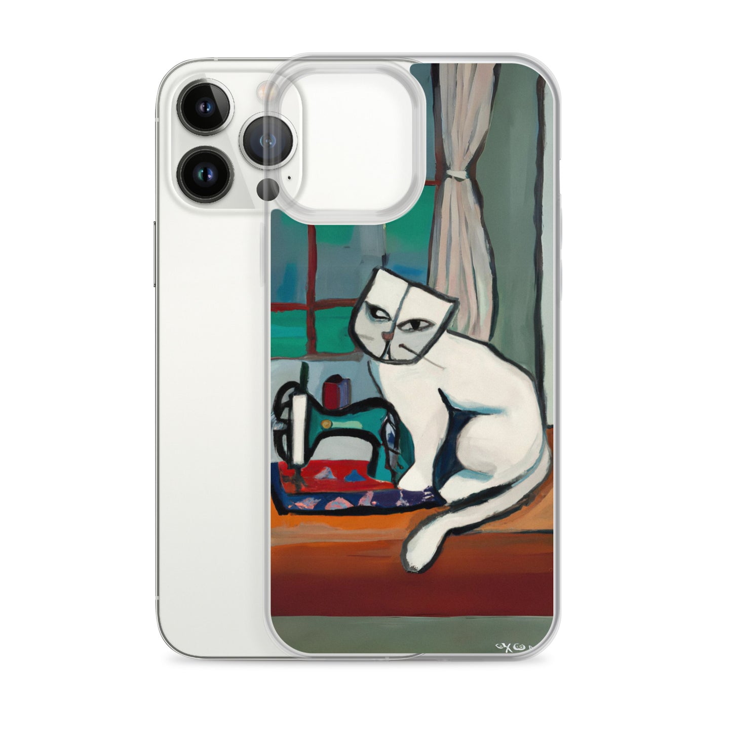 iPhone® "Sewing Cats" Clear Phone Case Design – The Perfect Gift for People who Love to Sew