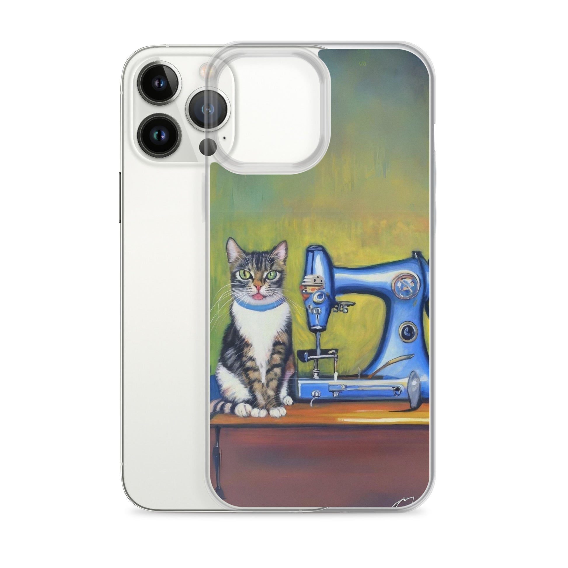 iPhone® "Sewing Cats" Clear Phone Case Design – The Perfect Gift for People who Love to Sew