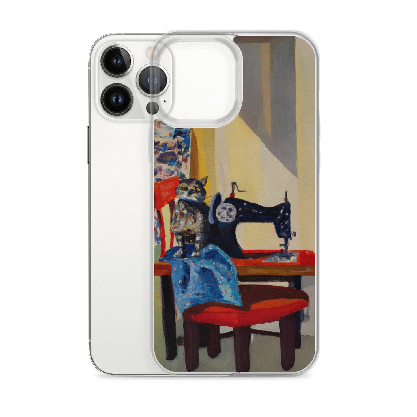 iPhone® "Sewing Cats" Clear Phone Case Design – The Perfect Gift for People who Love to Sew