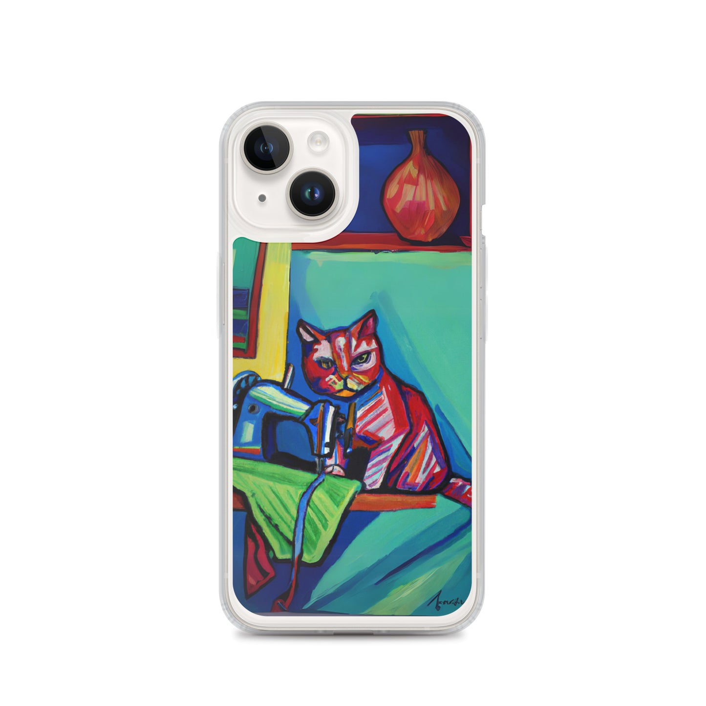 iPhone® "Sewing Cats" Clear Phone Case Design – The Perfect Gift for People who Love to Sew