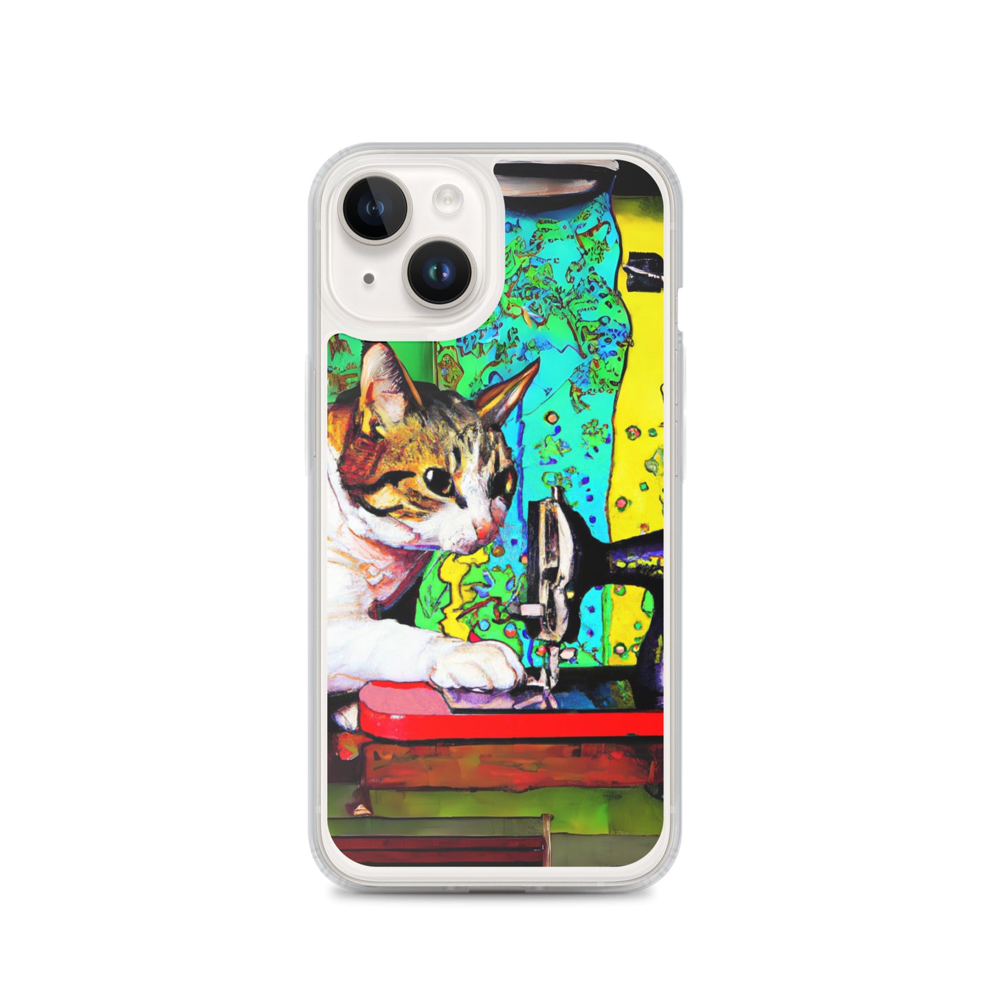 iPhone® "Sewing Cats" Clear Phone Case Design – The Perfect Gift for People who Love to Sew