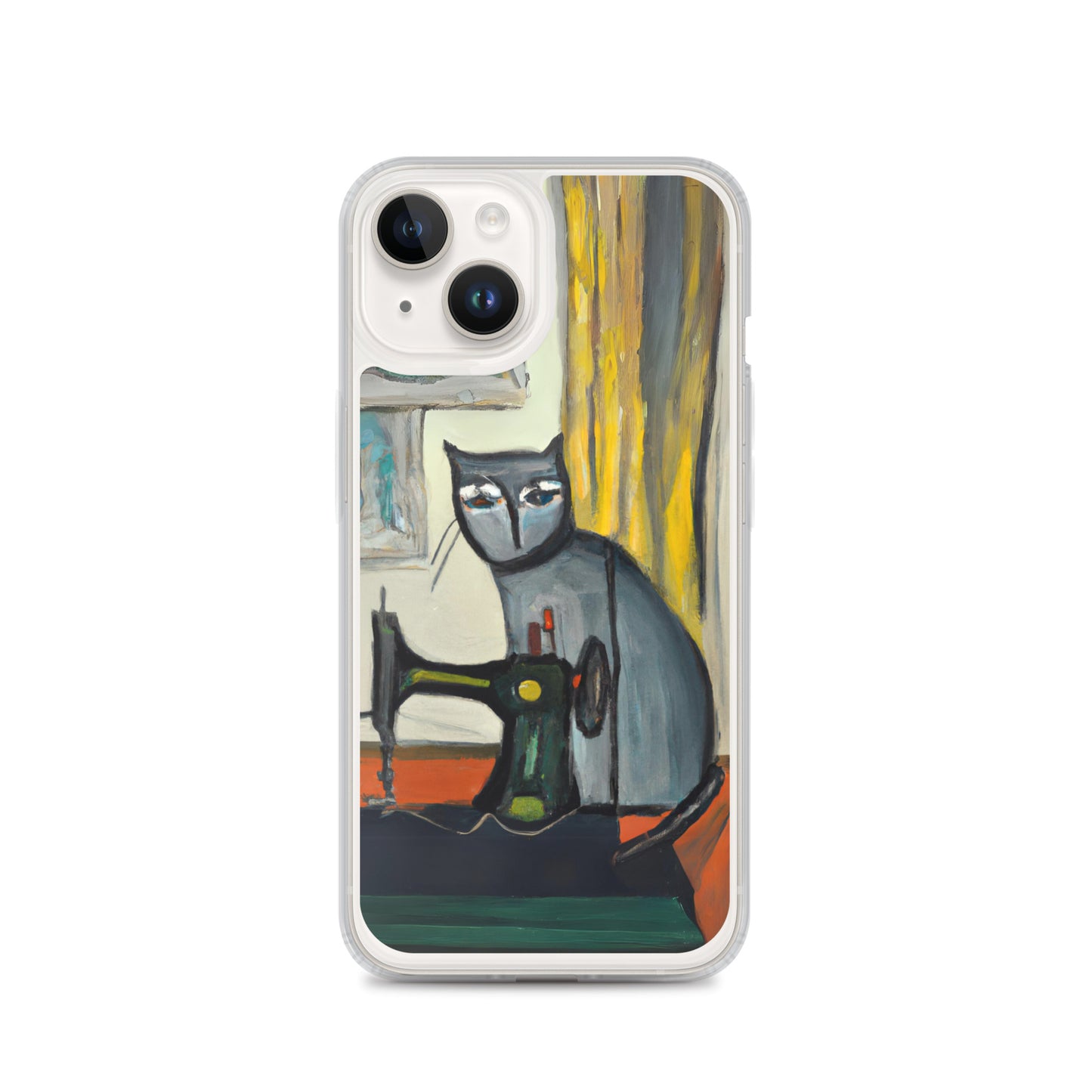 iPhone® "Sewing Cats" Clear Phone Case Design – The Perfect Gift for People who Love to Sew