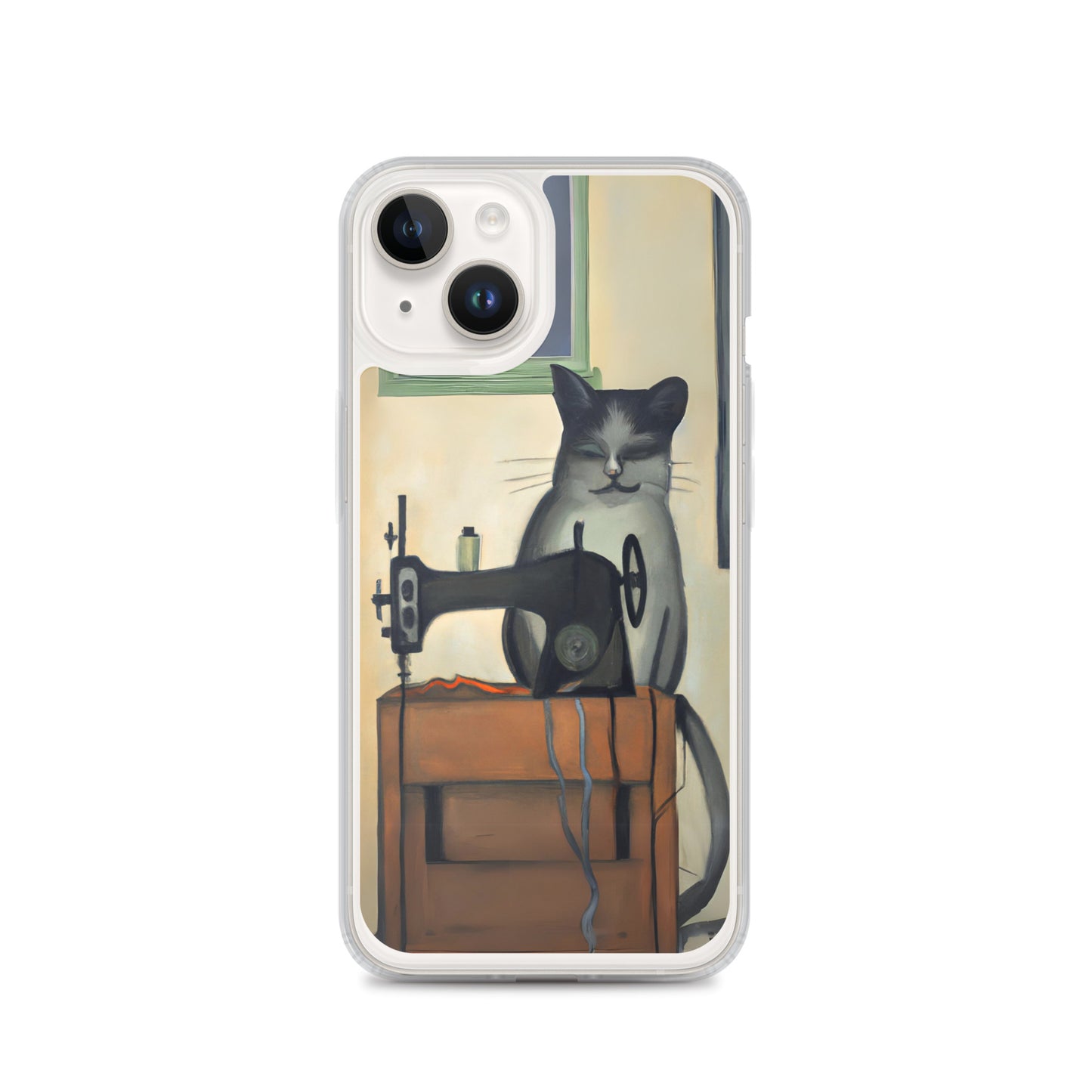 iPhone® "Sewing Cats" Clear Phone Case Design – The Perfect Gift for People who Love to Sew