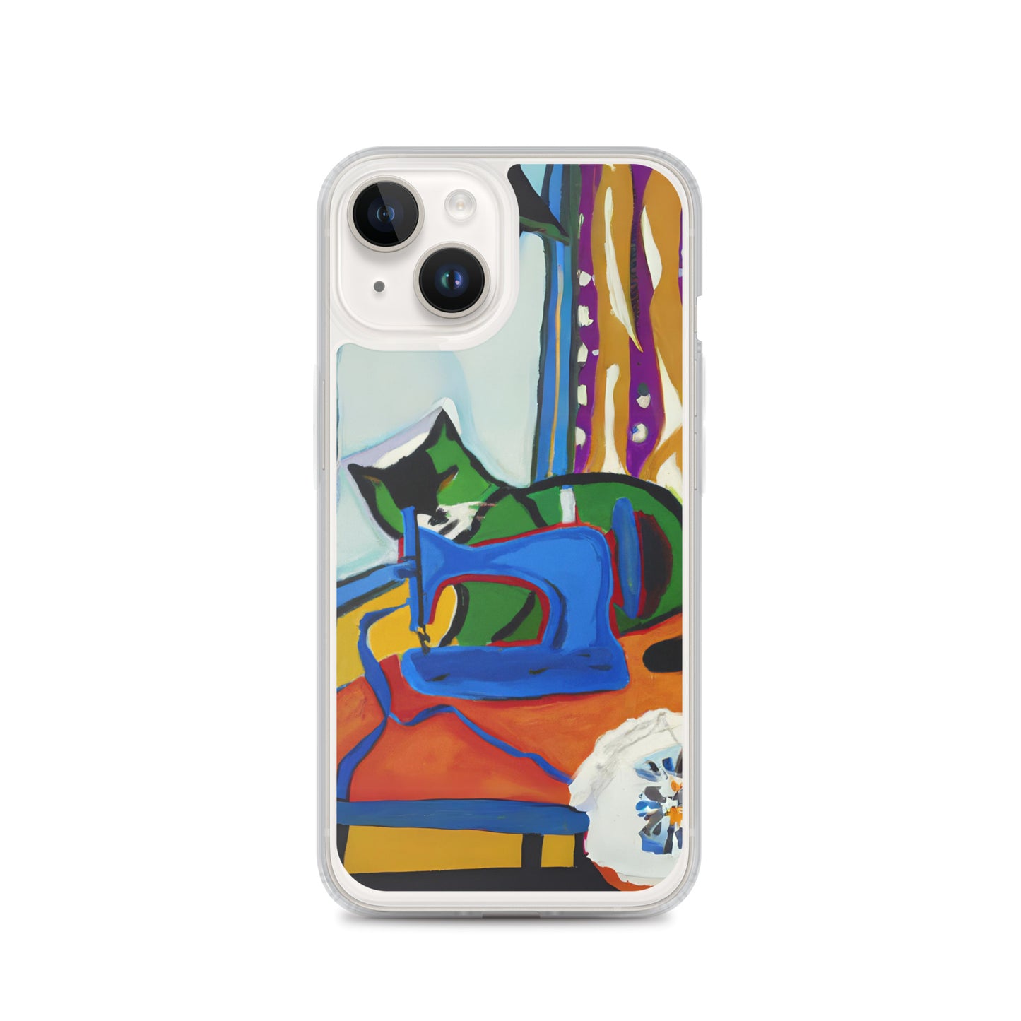 iPhone® "Sewing Cats" Clear Phone Case Design – The Perfect Gift for People who Love to Sew