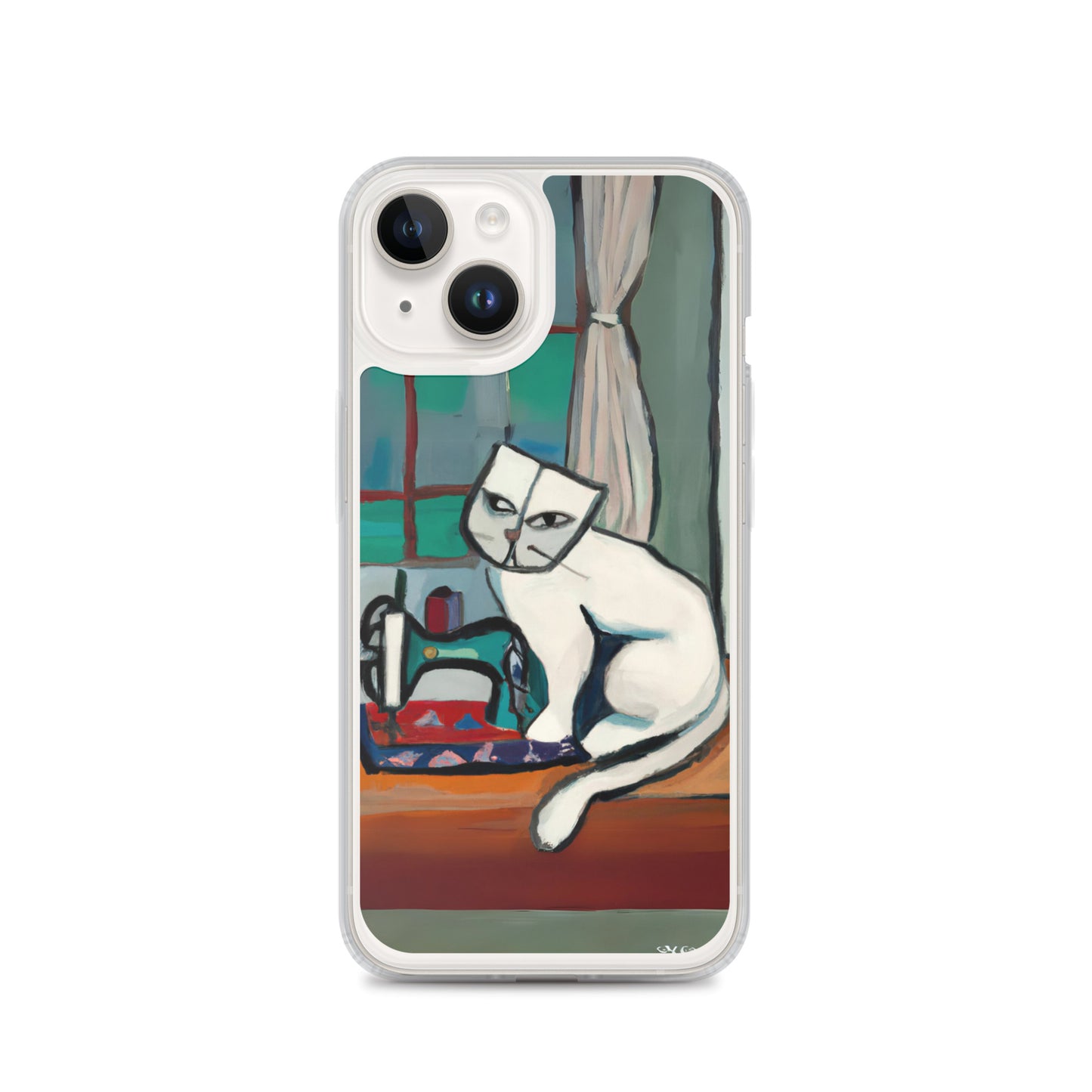 iPhone® "Sewing Cats" Clear Phone Case Design – The Perfect Gift for People who Love to Sew