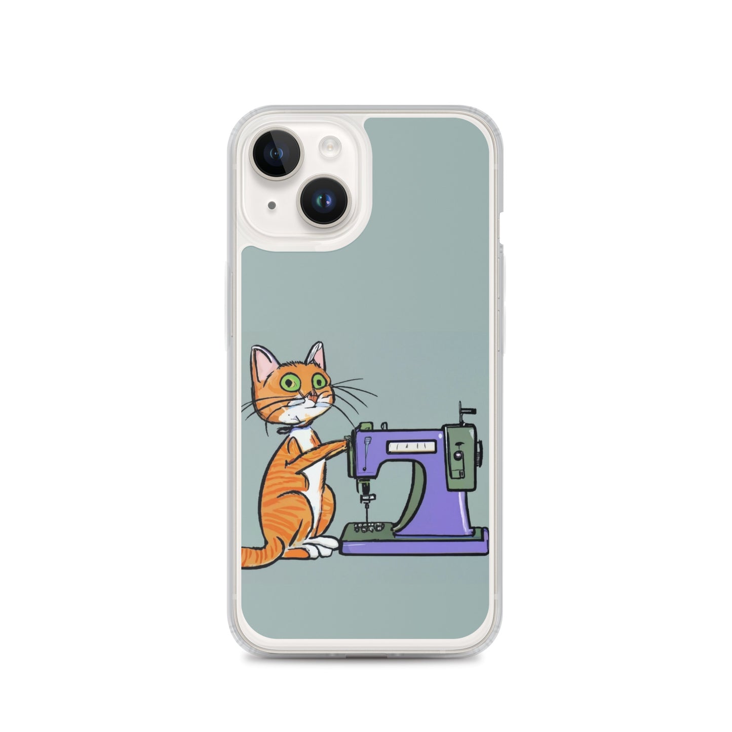 iPhone® "Sewing Cats" Clear Phone Case Design – The Perfect Gift for People who Love to Sew